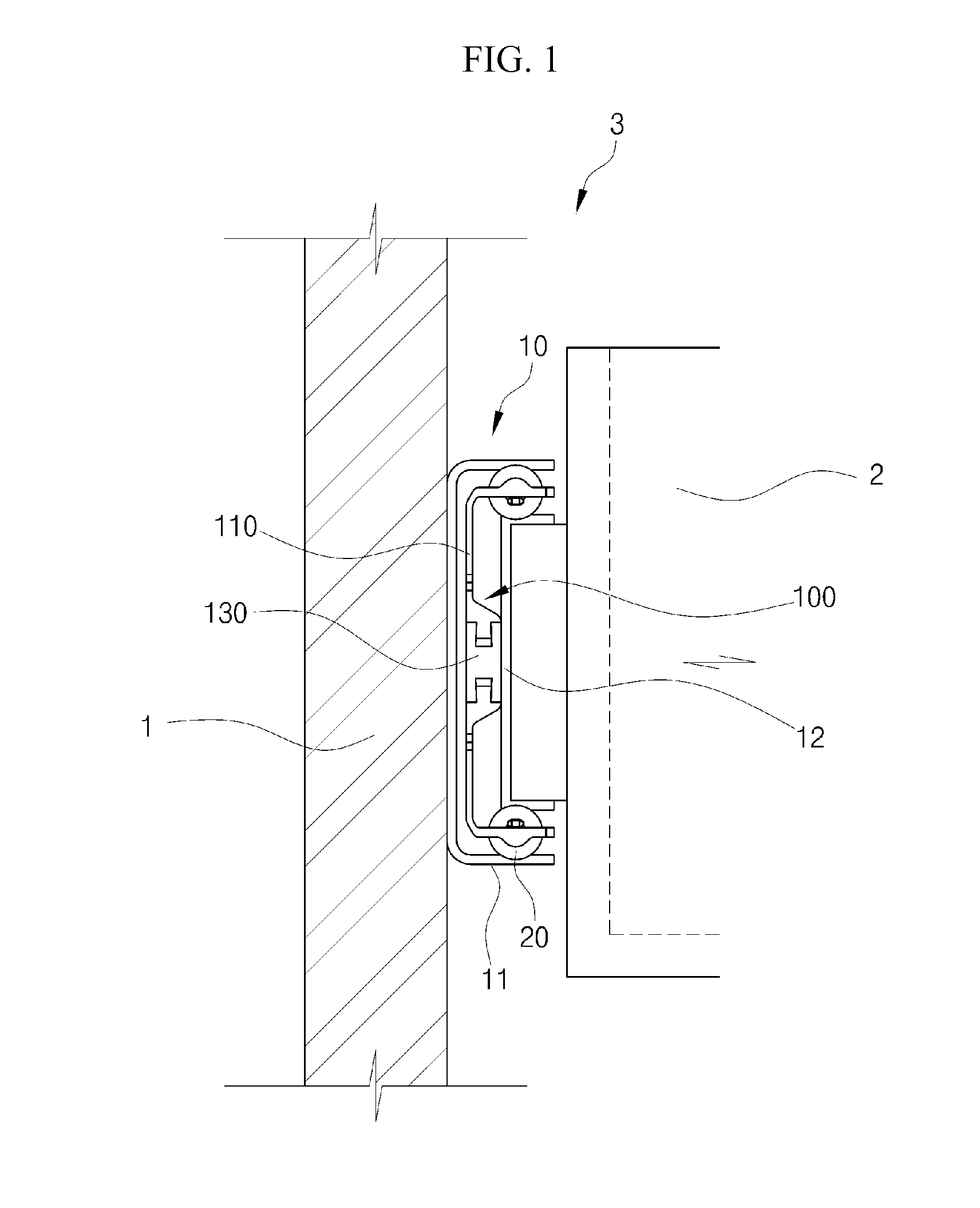 Retainer for sliding device provided with buffer member