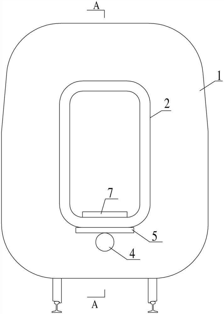 Integral high-speed train inner windshield