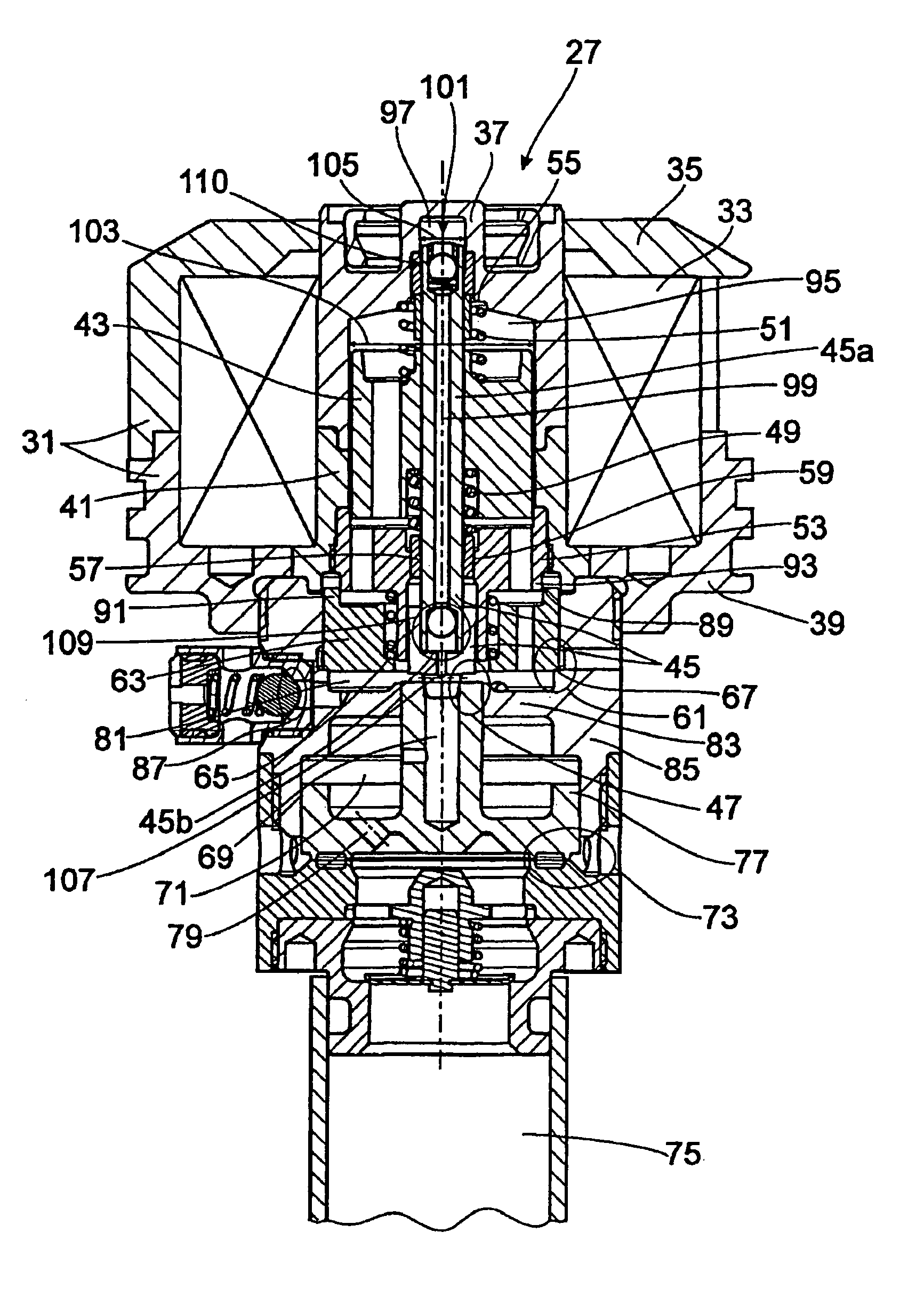 Adjustable damping valve for a vibration damper