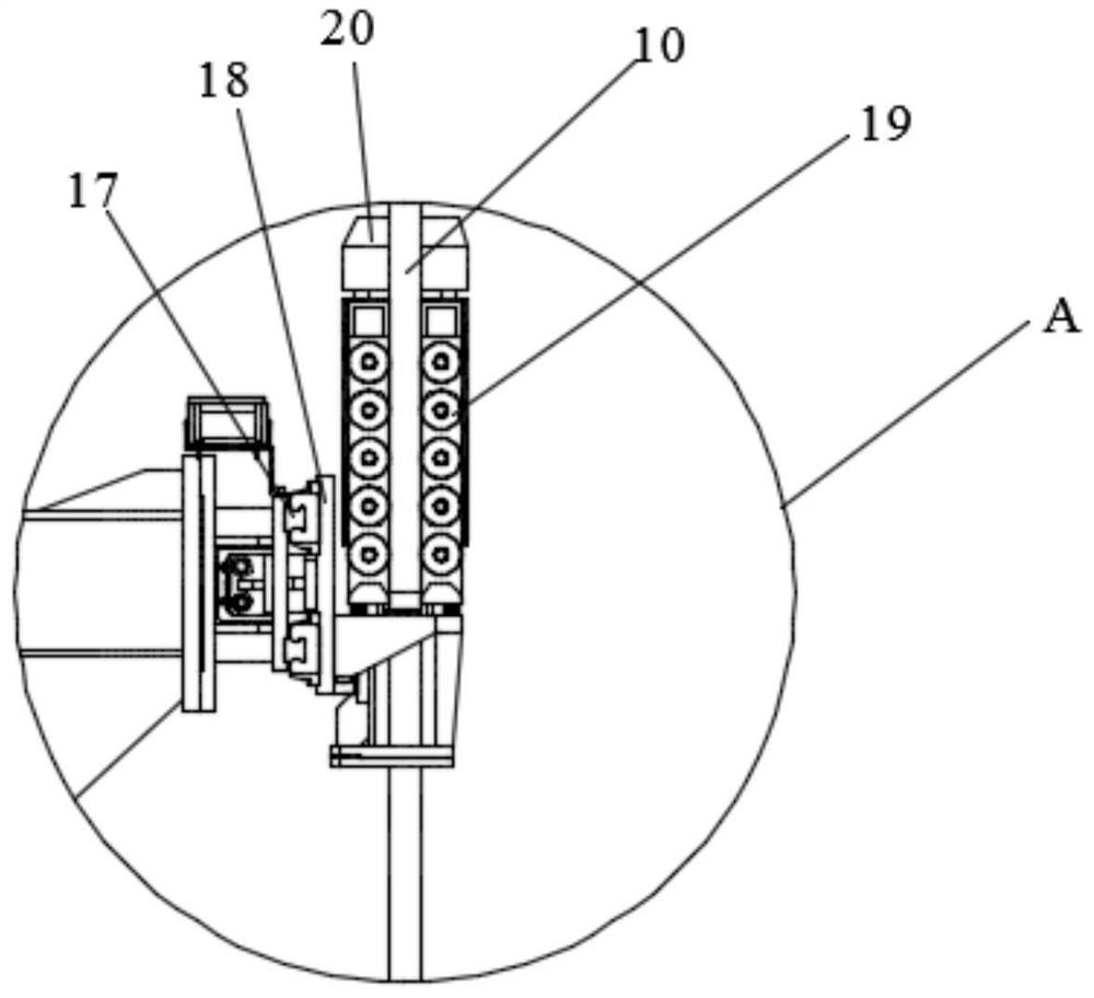 Coal face end suspended roof treatment device