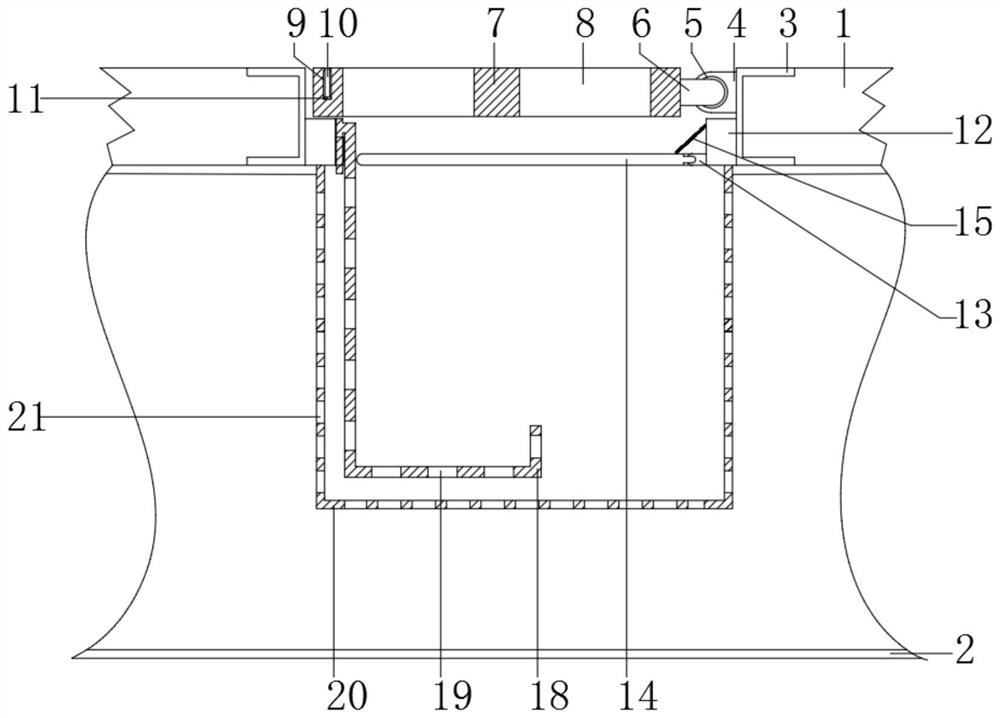 Multilayer filtering gutter inlet device for municipal engineering