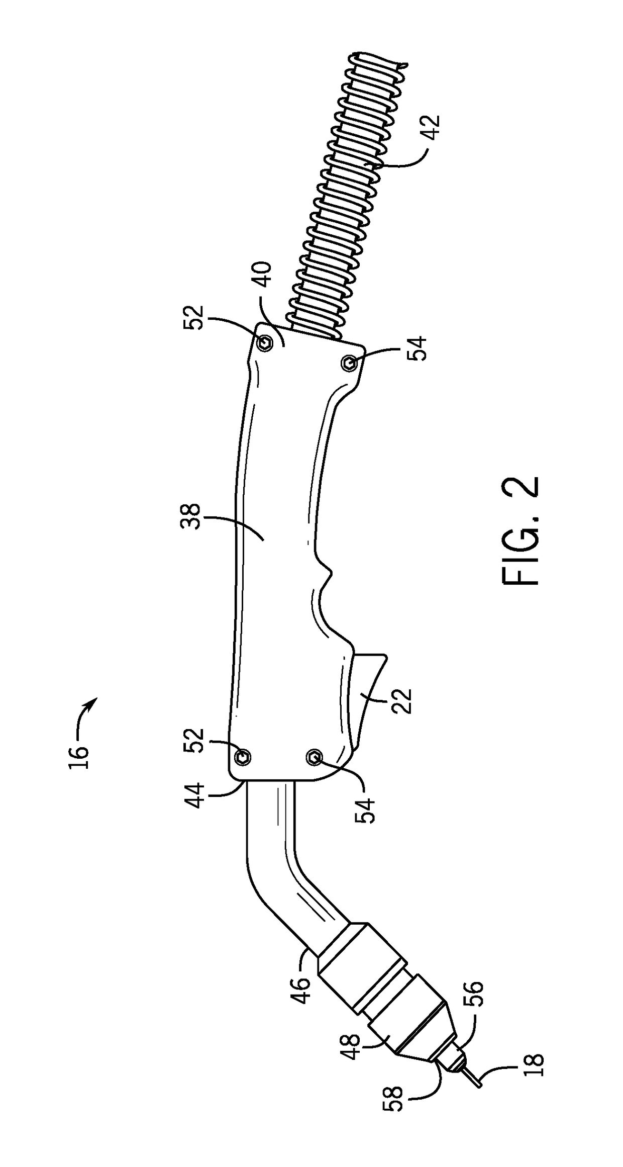 Contact tip rotary lock of a welding torch