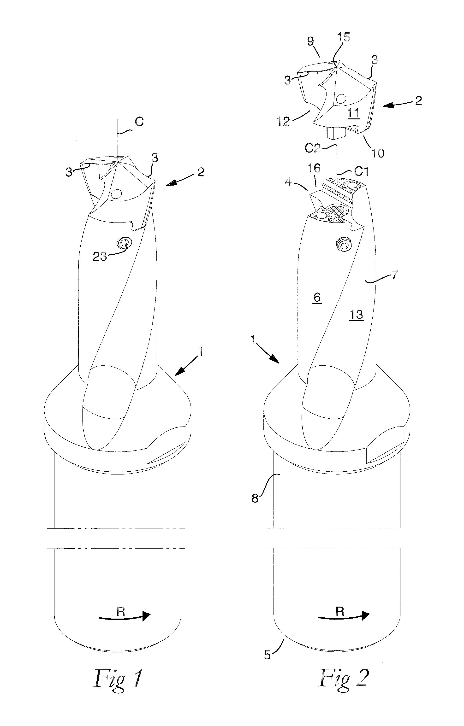 Rotatable tool for chip removing machining as well as a loose top therefor