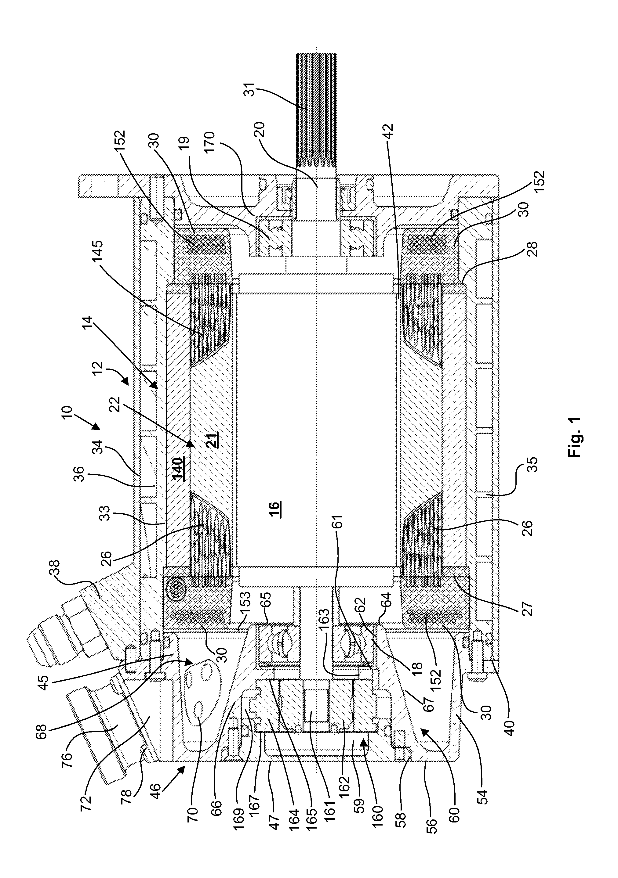 Device for mounting a resolver in an electric machine