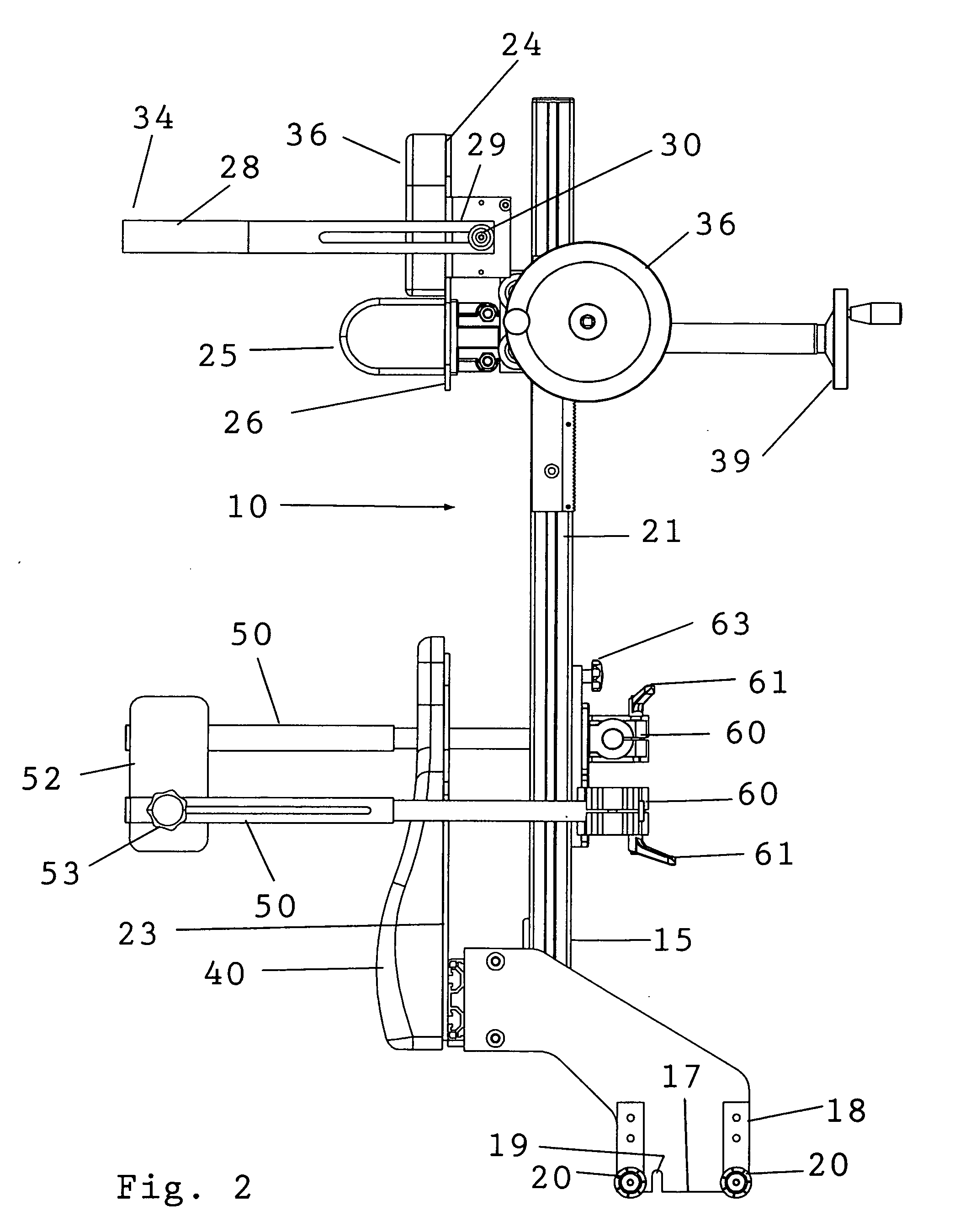 Shoulder surgery attachment for a surgical table