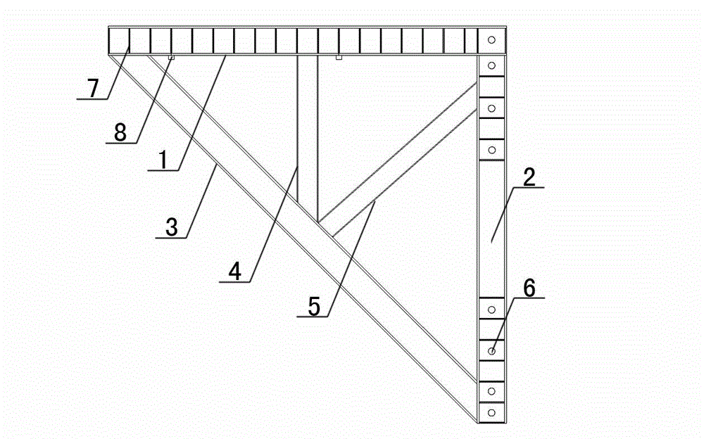 Section steel tripod for cantilevered scaffold and scaffold system