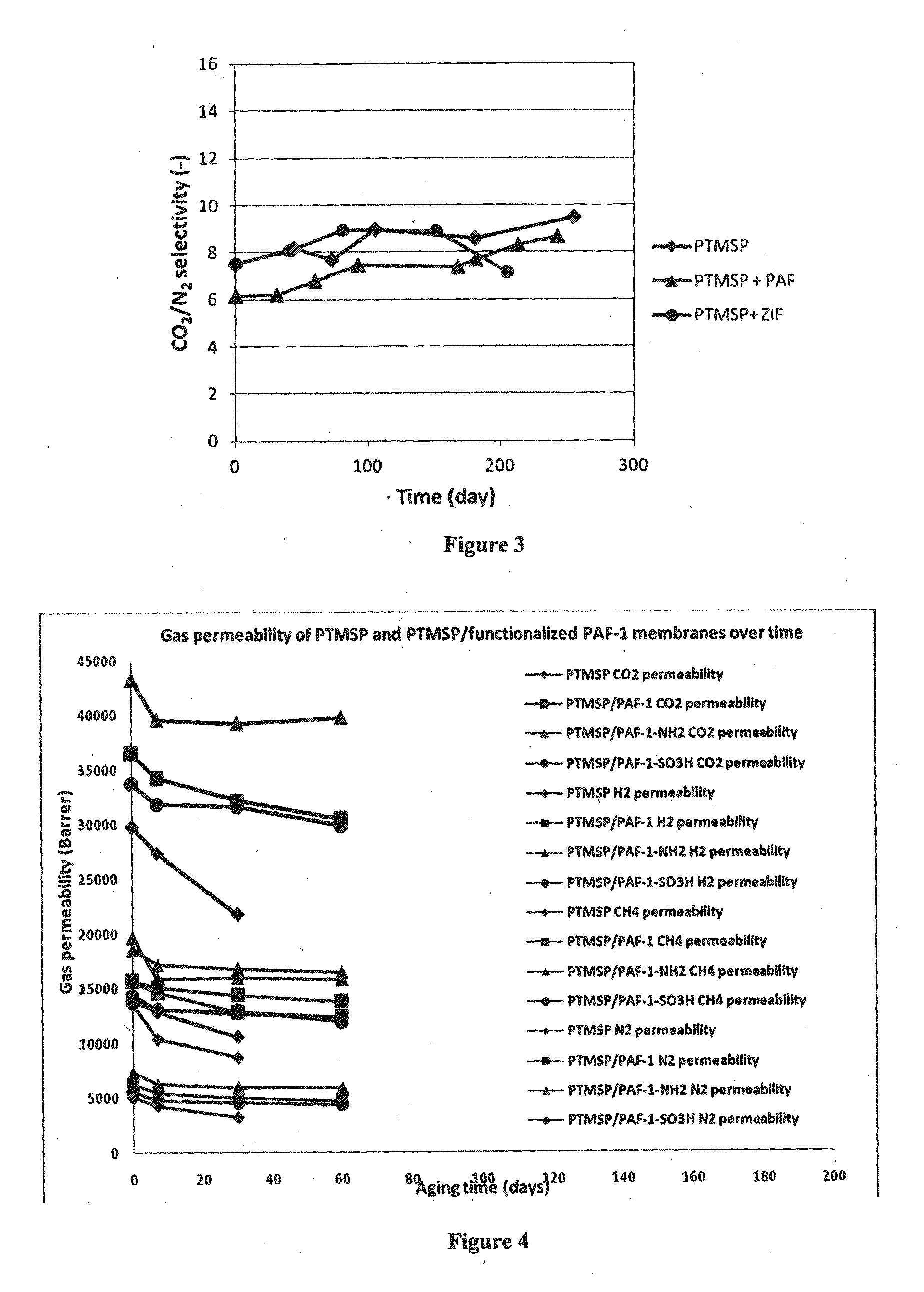 Mixed matrix polymer compositions