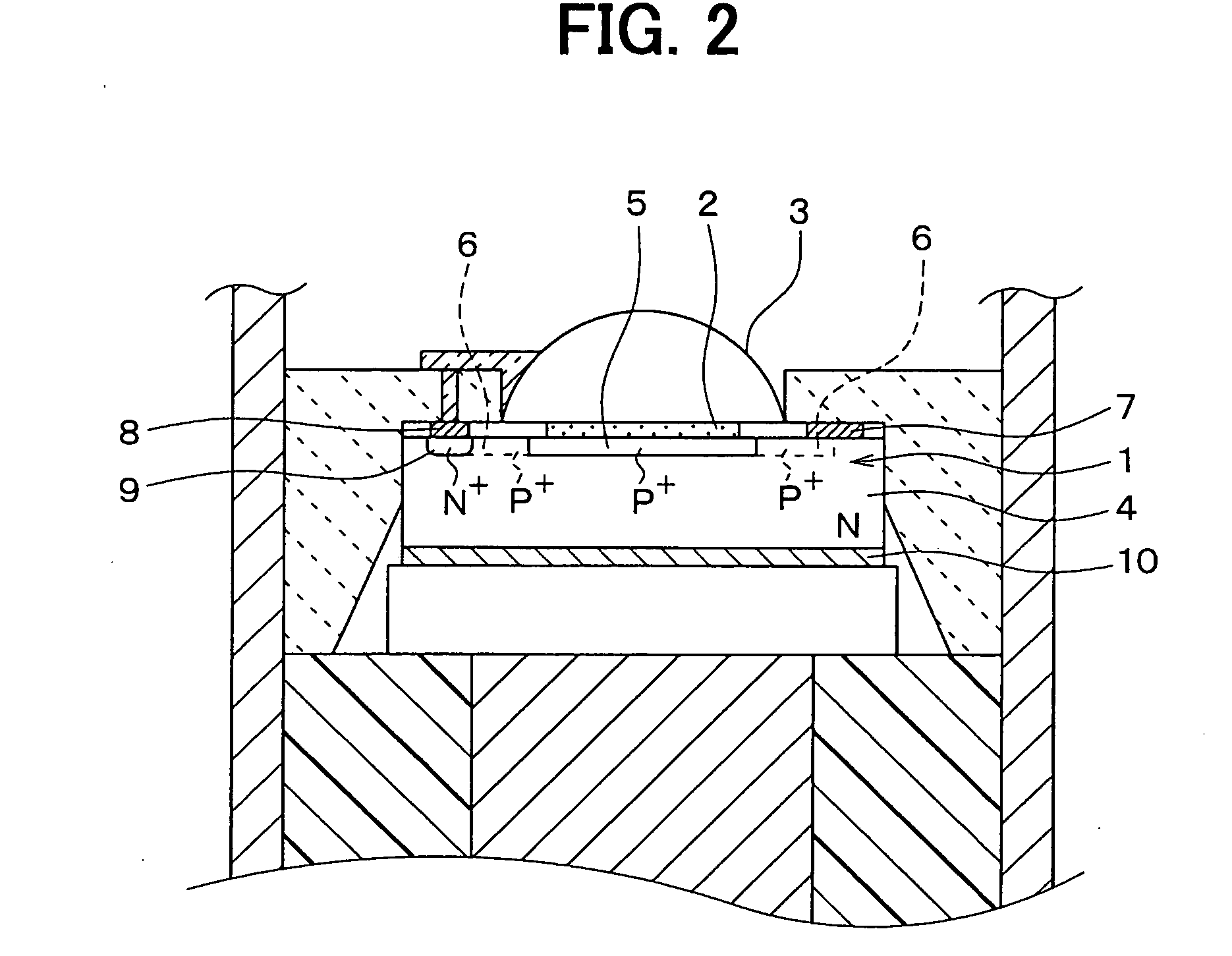 Pressure sensor having diaphragm