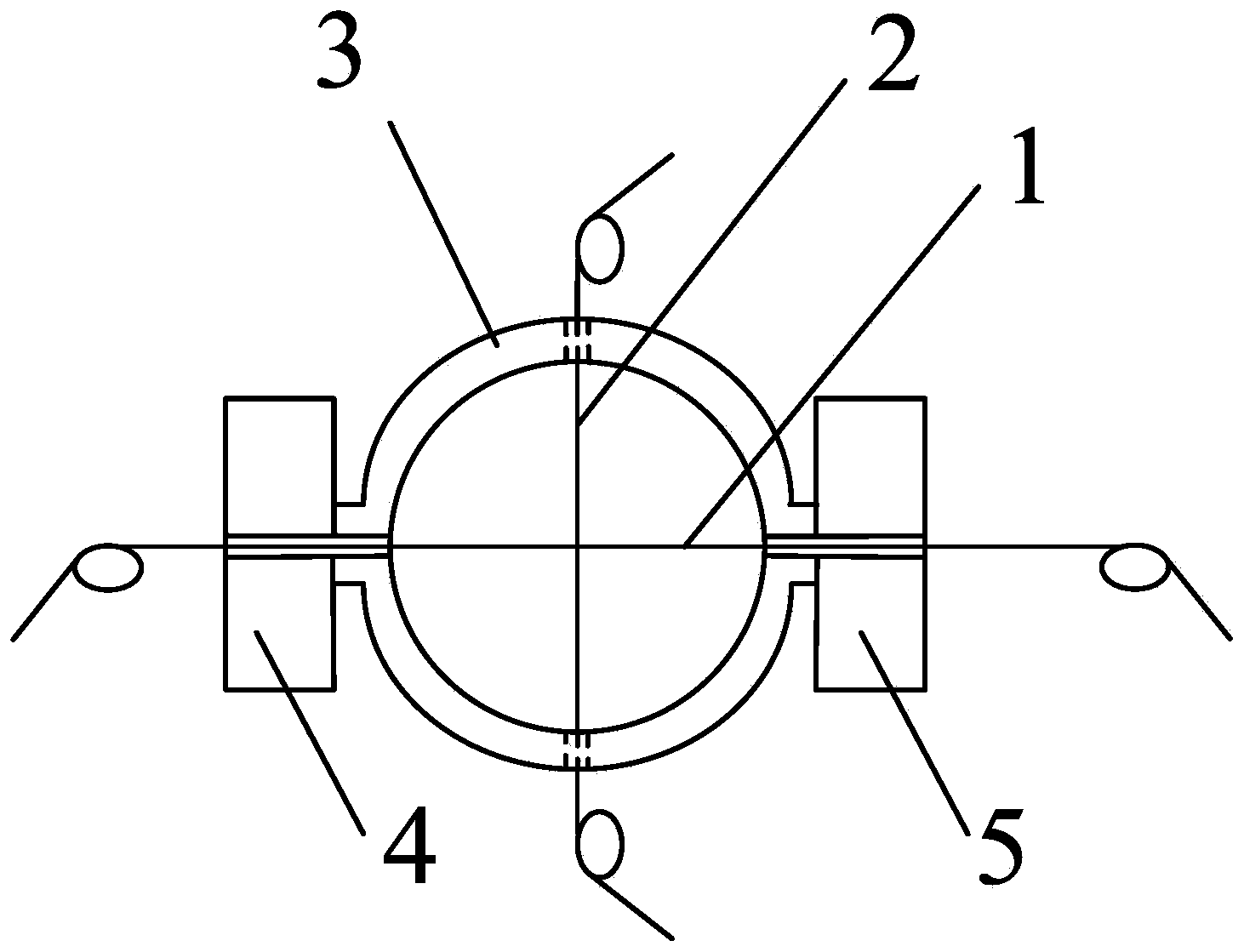 Fiber grating differential strain gauge and manufacturing and using method thereof