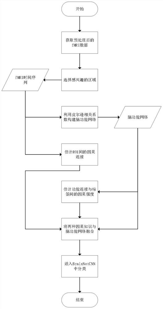 Brain function network classification method based on conditional mutual information and kernel density estimation