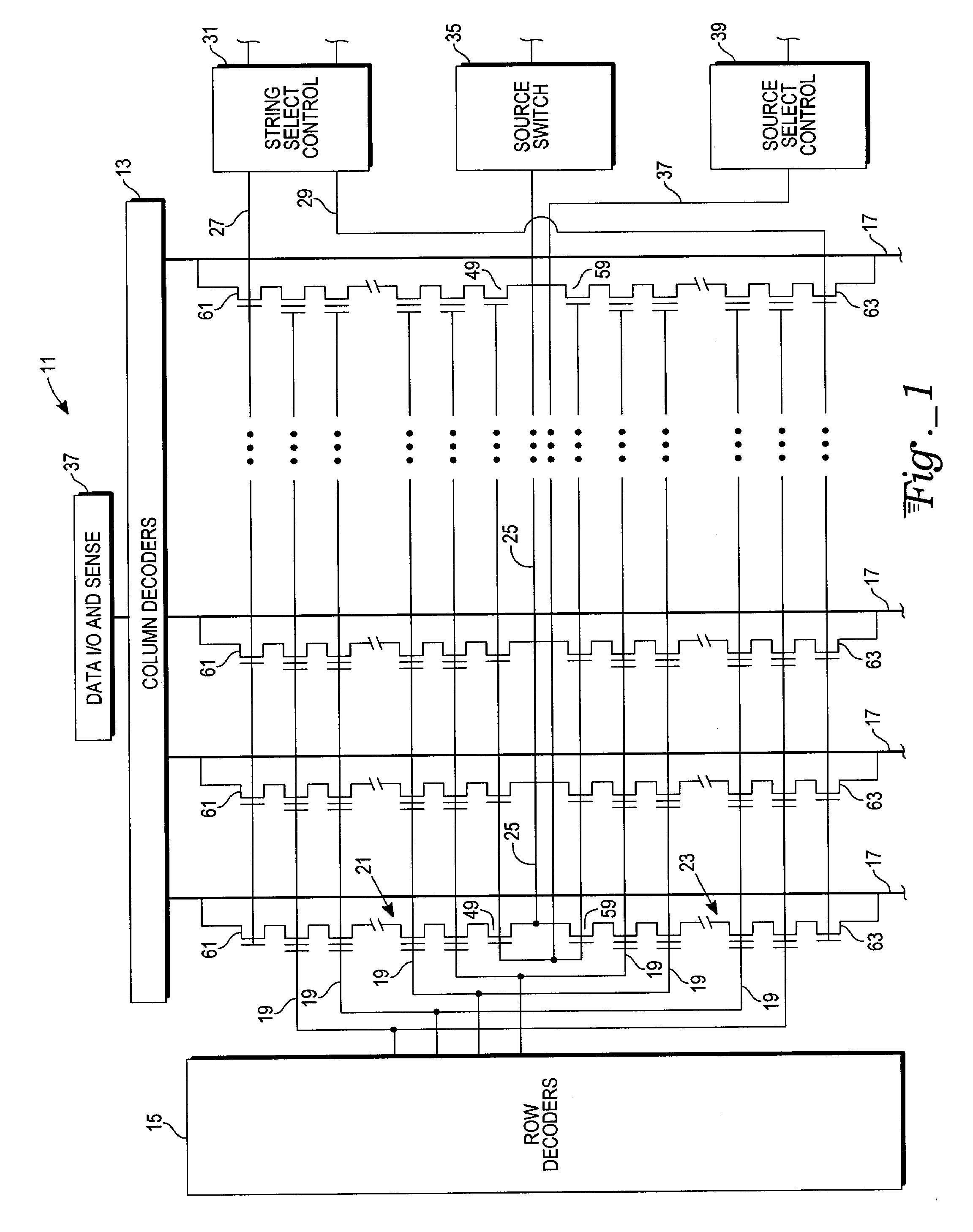 Non-volatile memory array architecture with joined word lines