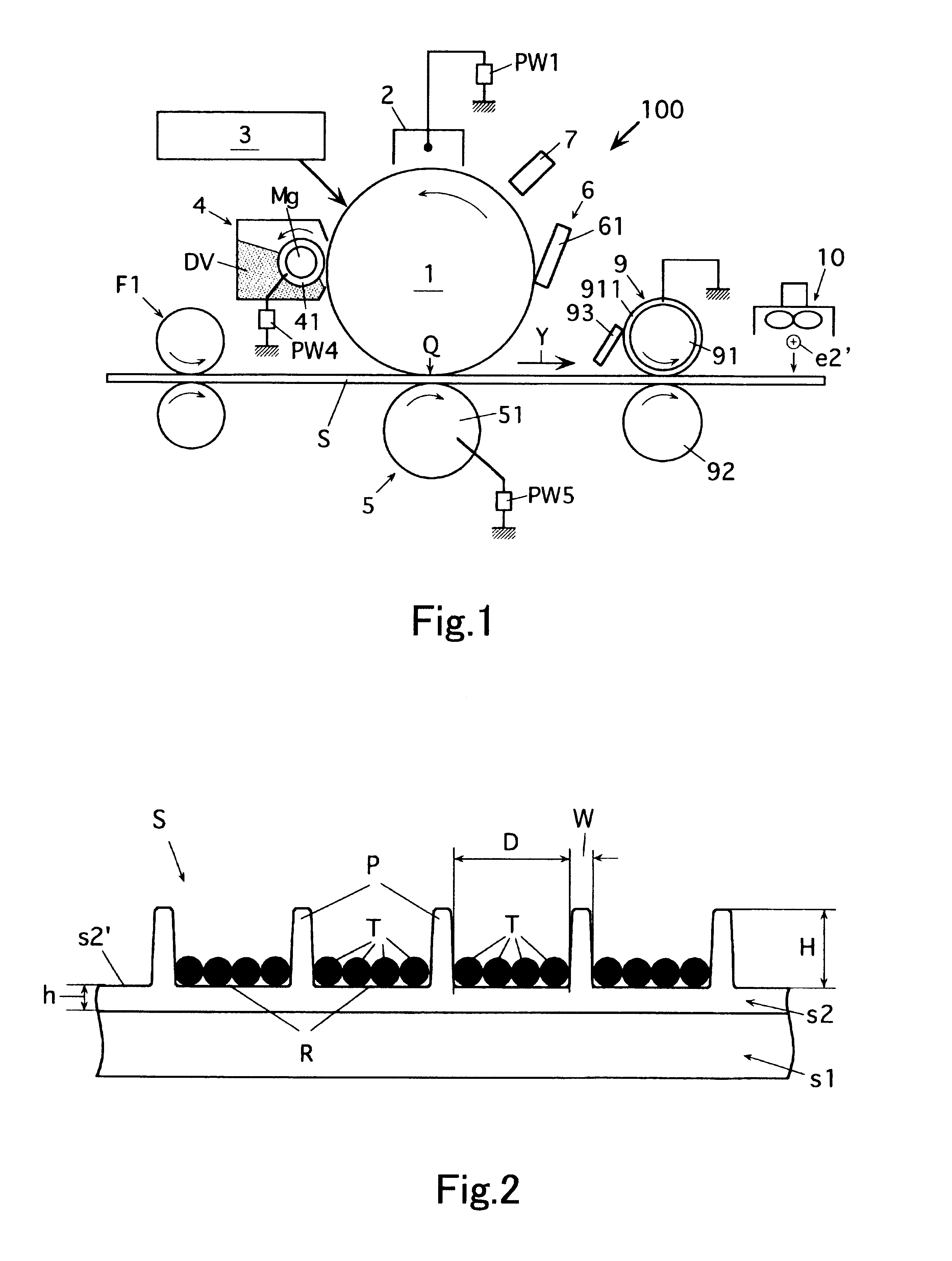 Non-fixing type image forming method and non-fixing type image forming apparatus