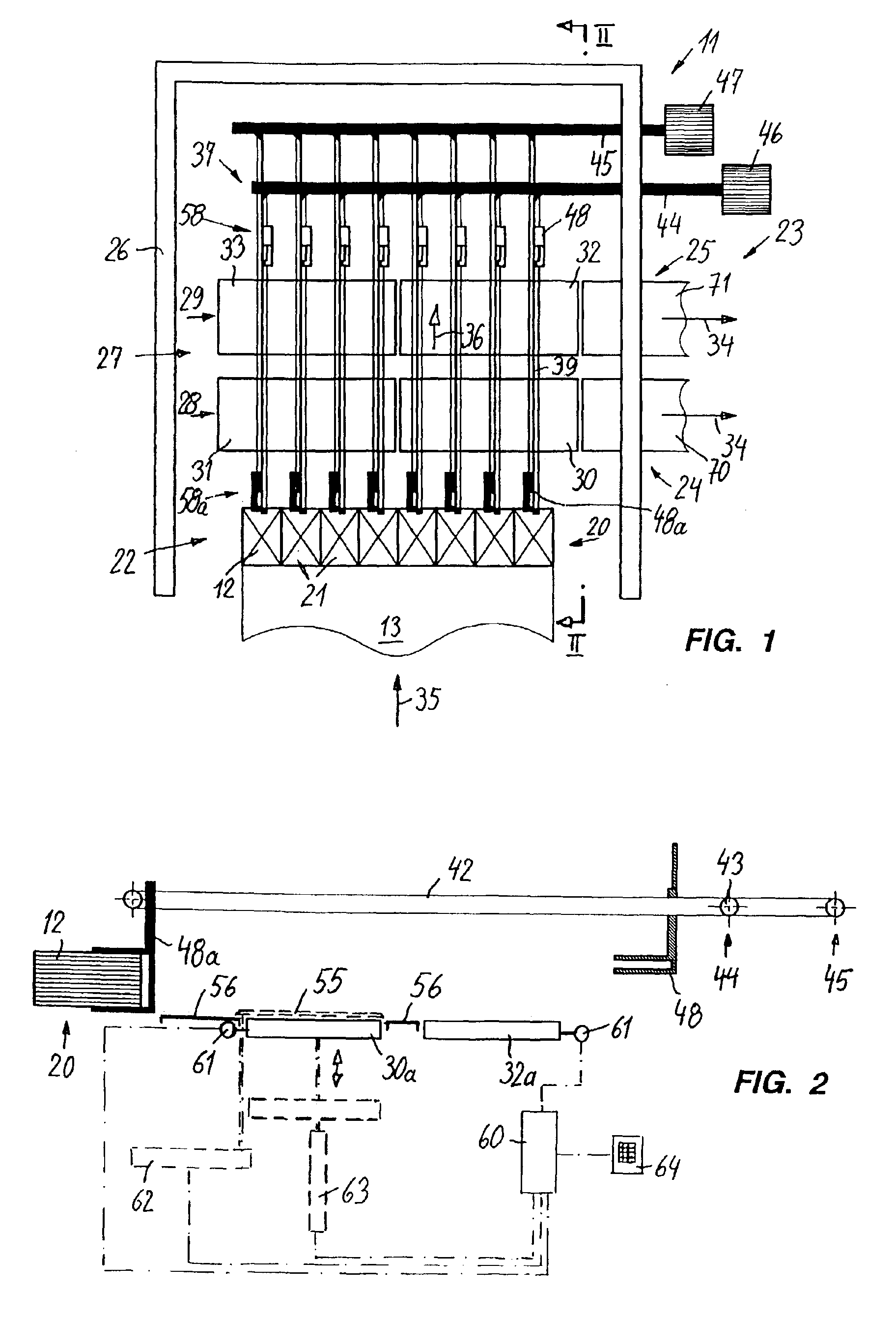 Conveyor system and method for transferring stacks of paper or the like to a discharge conveyor