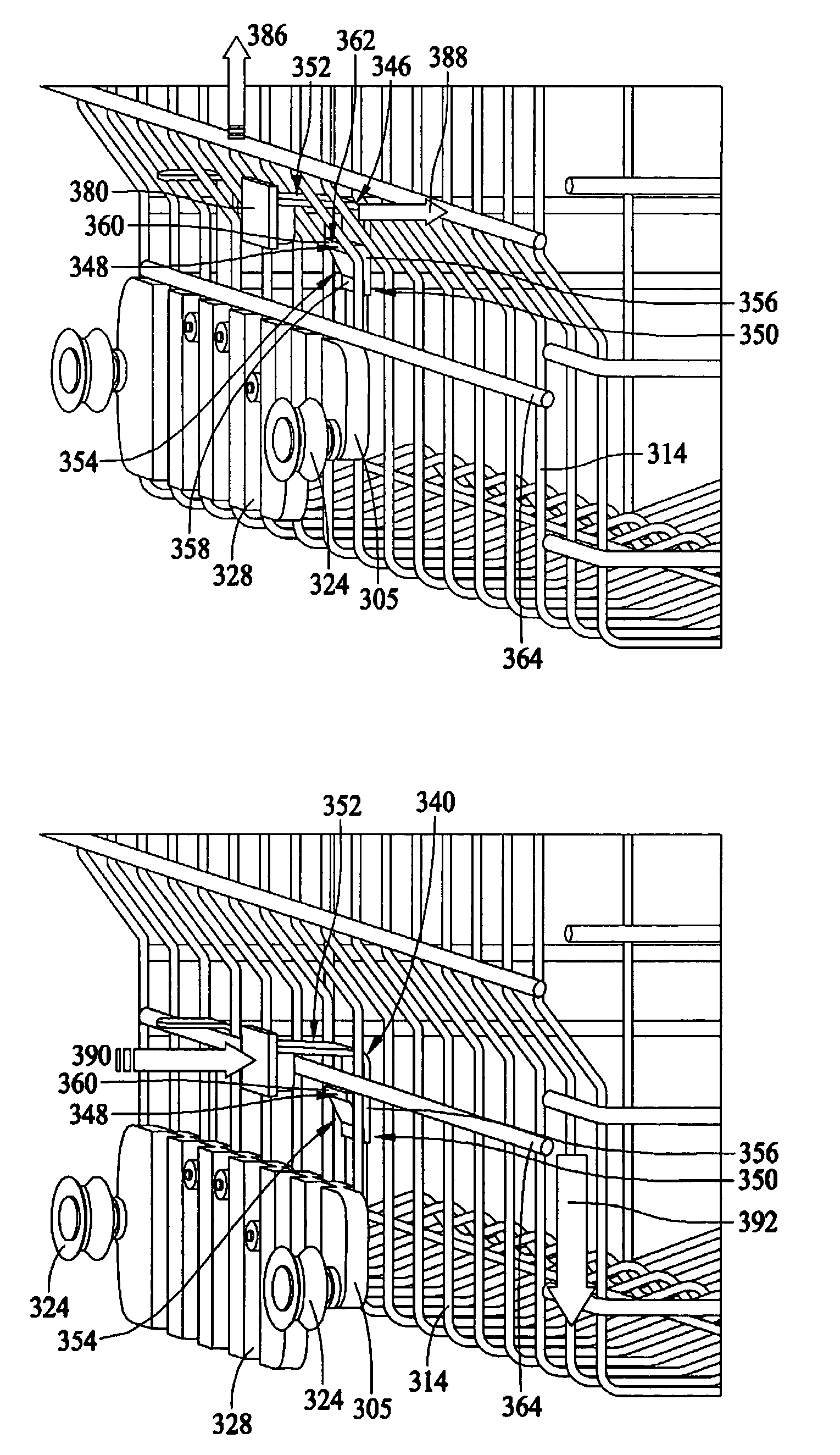 Dishwasher rack assemblies