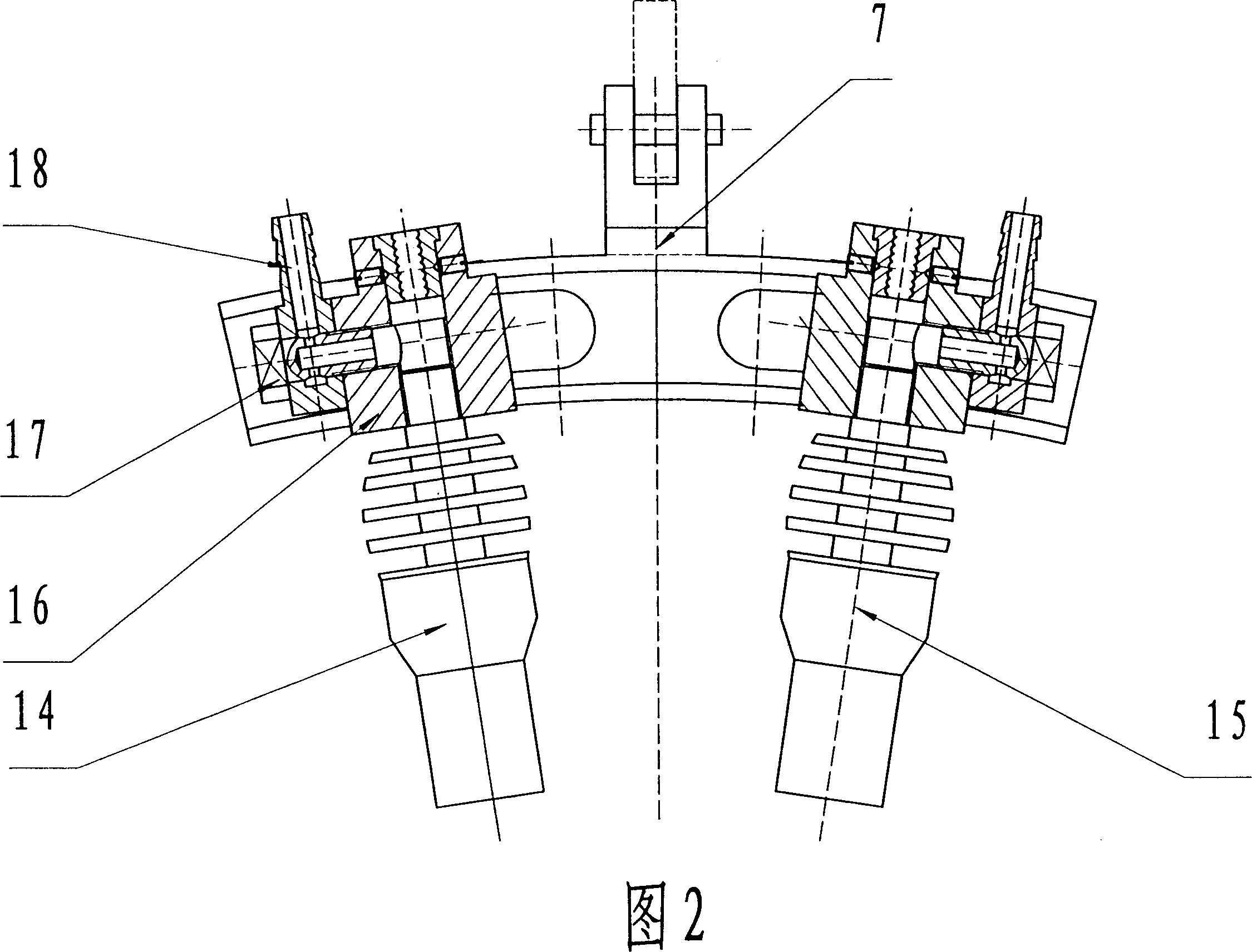 Symmetrical arc swing mechanism of full position automatic double welding torch pipeline welder