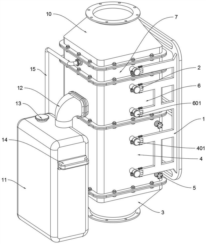 Flue gas waste heat cooling and recycling device