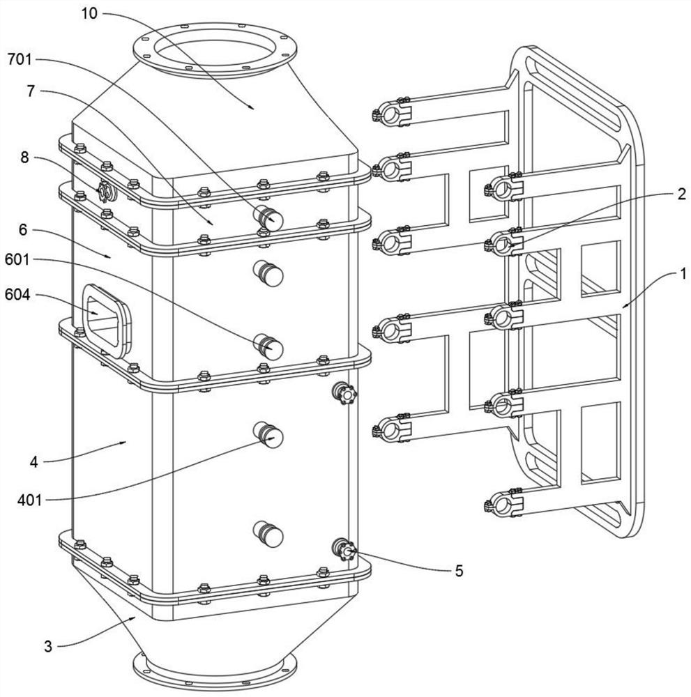 Flue gas waste heat cooling and recycling device