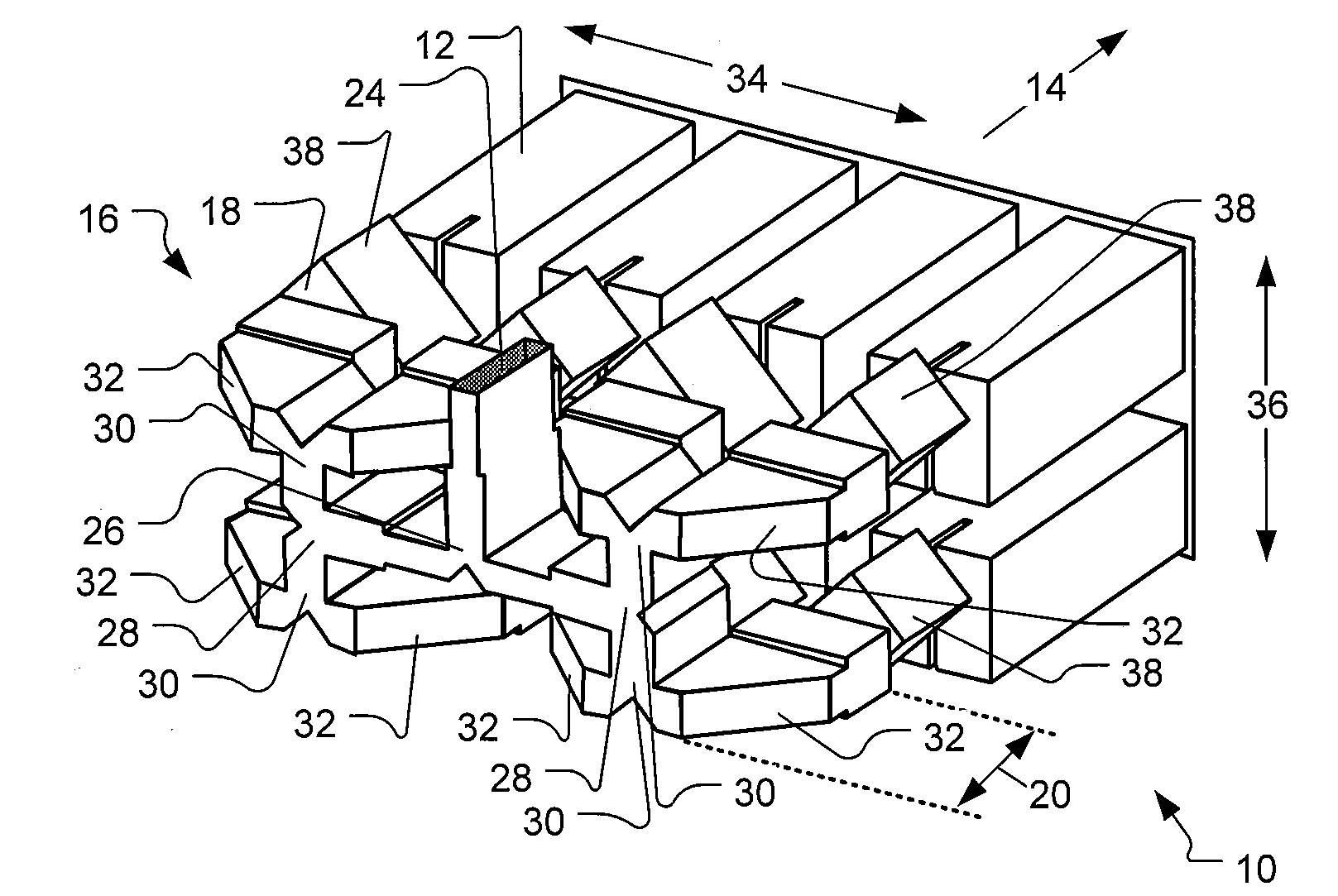 Compact waveguide antenna array and feed