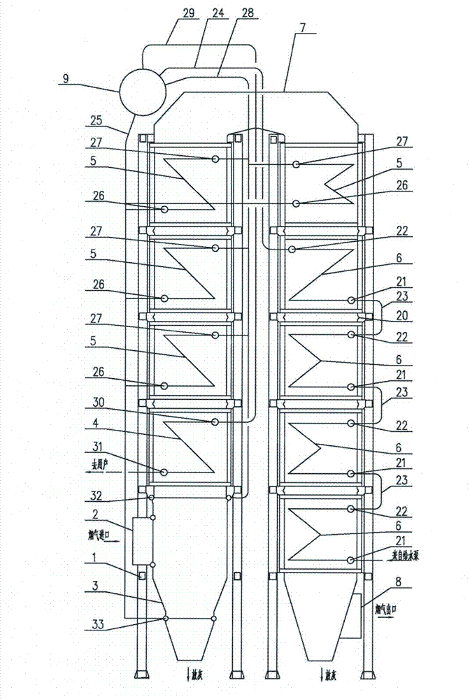 Modular bypass vent waste heat boiler at tail of cement kiln