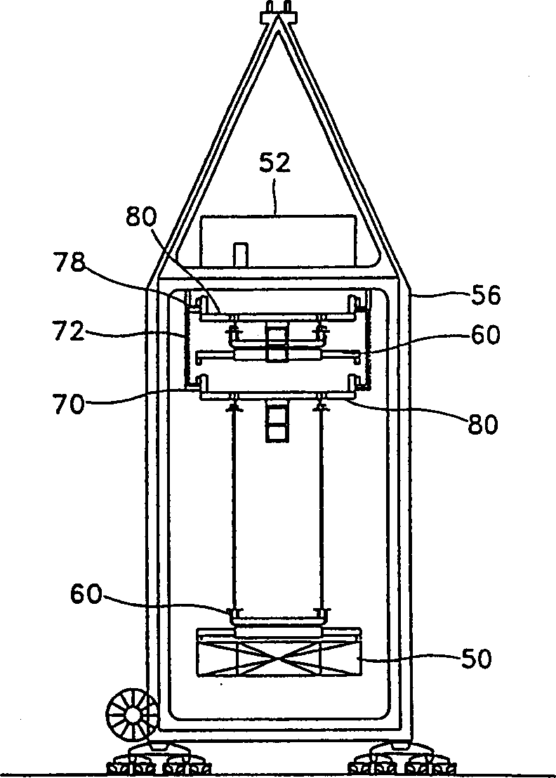 Gantray crane having circulating trolleys