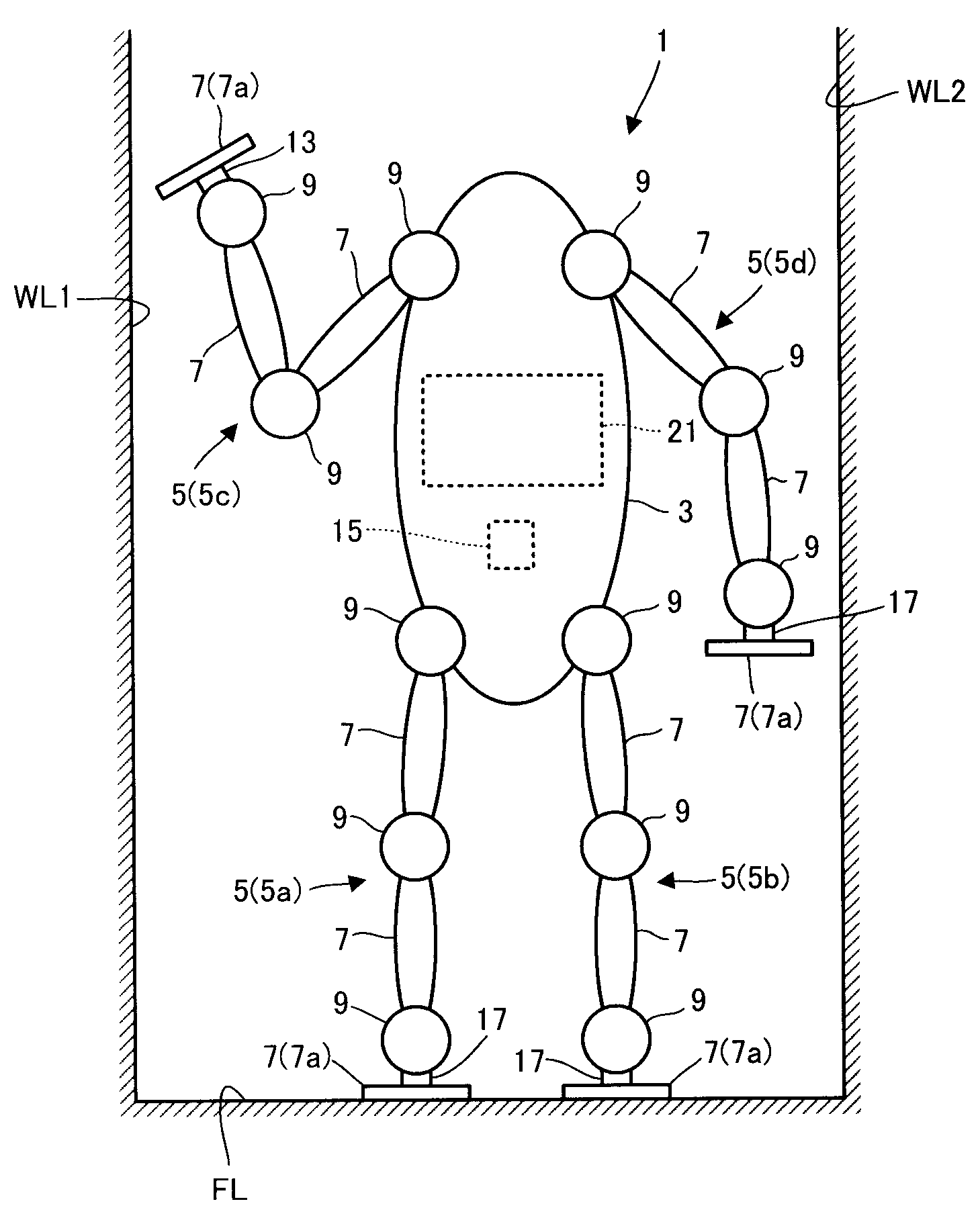 Gait generating device of legged mobile robot