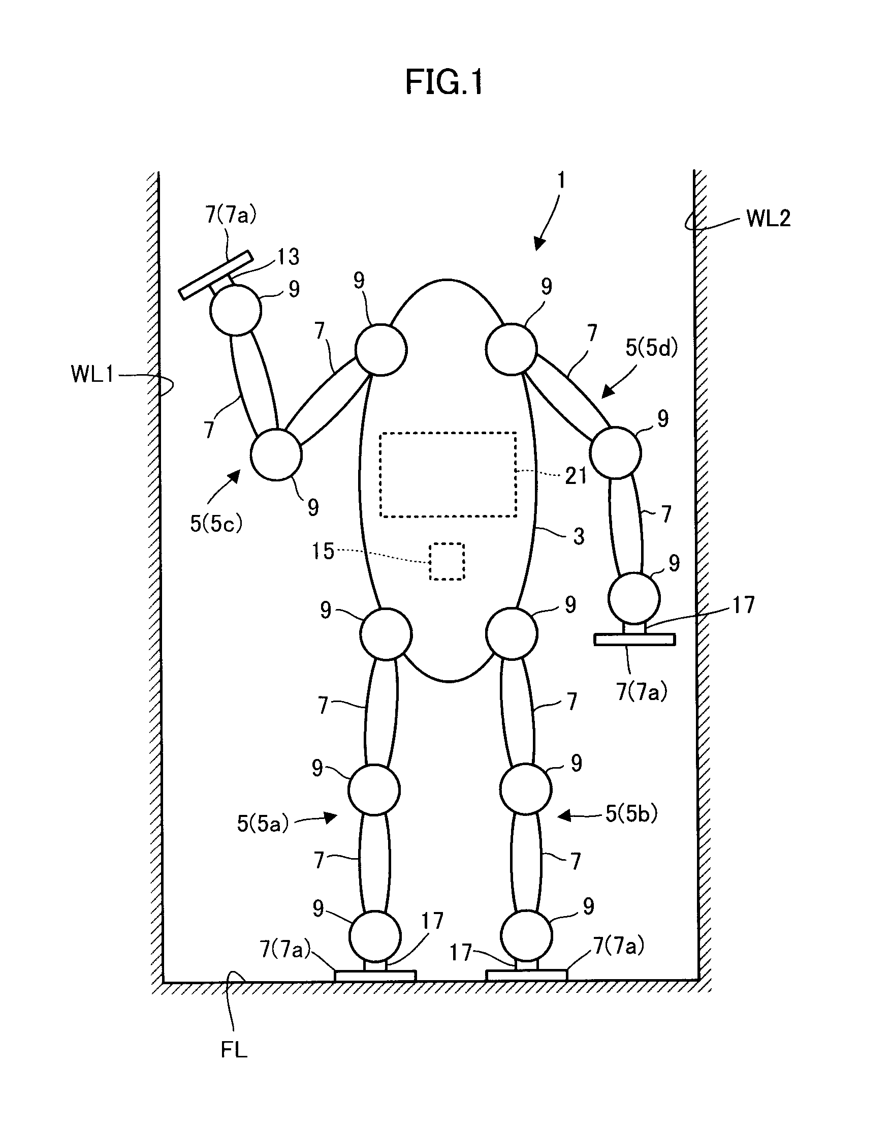 Gait generating device of legged mobile robot