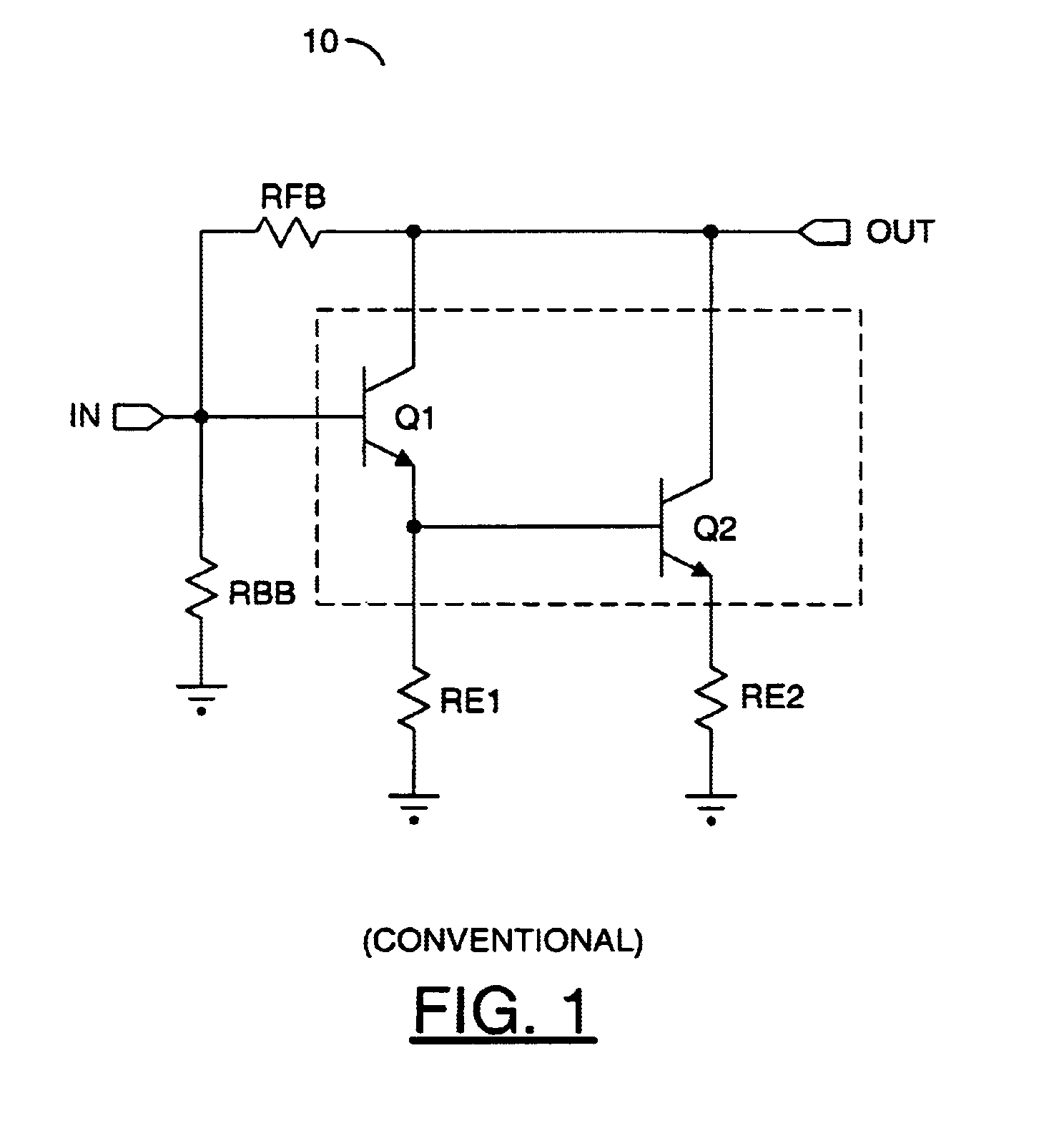 Linearized darlington amplifier