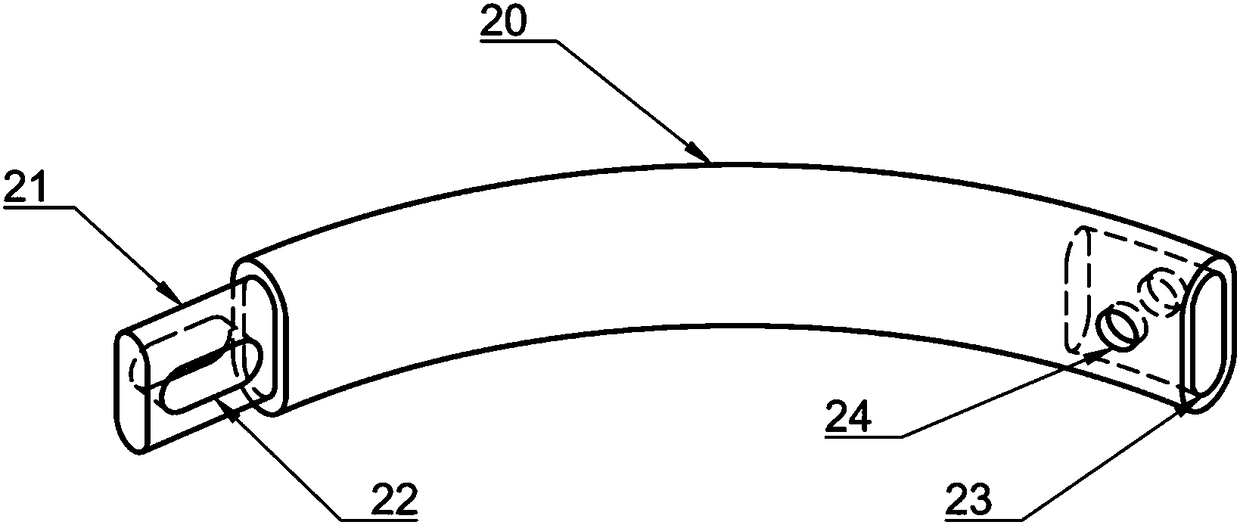 Multi-section 3D printed artificial rib with retractable structure