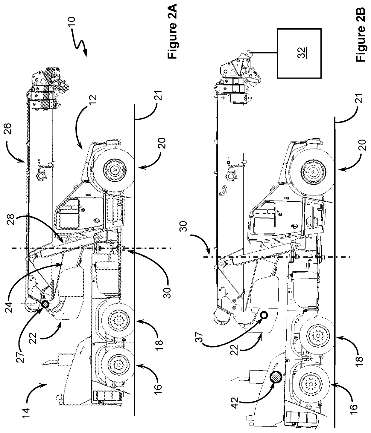 Pick and carry crane suspension