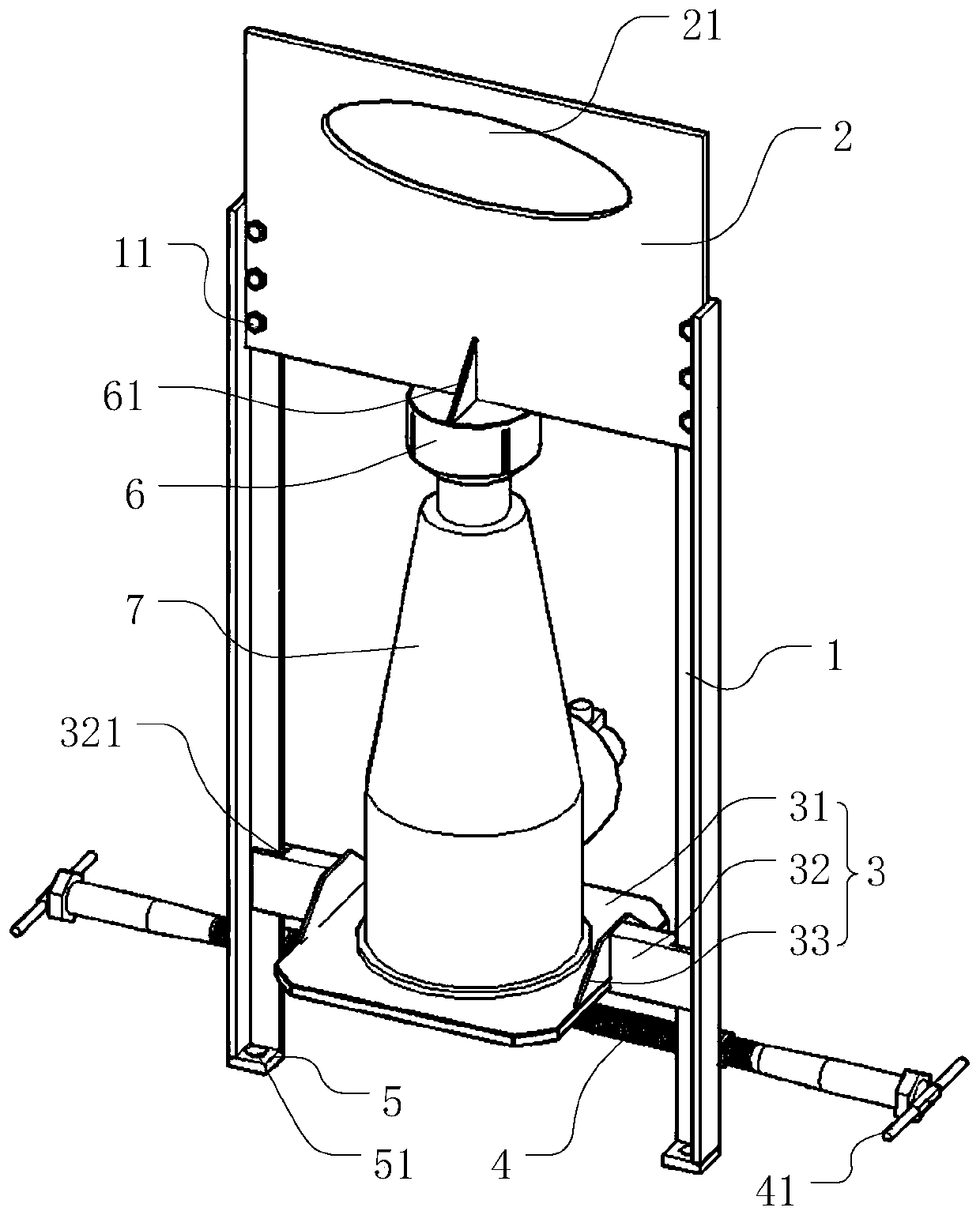 Tightening device used for joint between steel plates during steel structure welding