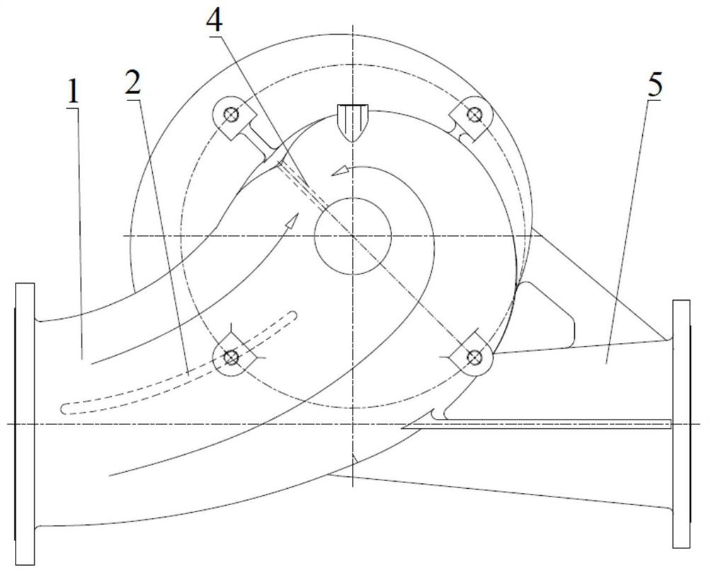 Vertical pipeline pump uniform in inlet flow field velocity distribution