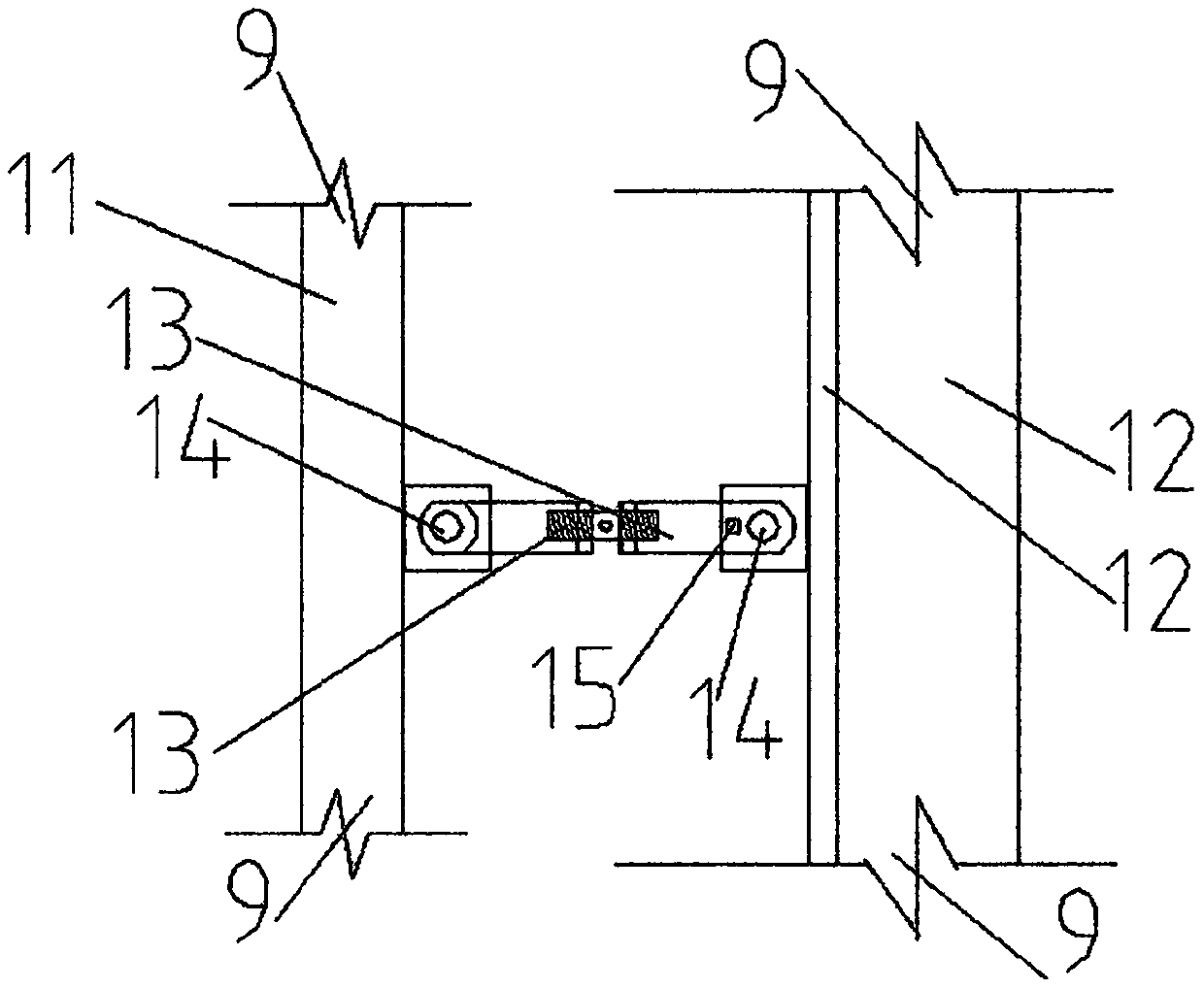 Folding fabricated building prefabricated superposed shear wall, beam and plate mounting rectangular steel frame supporting system