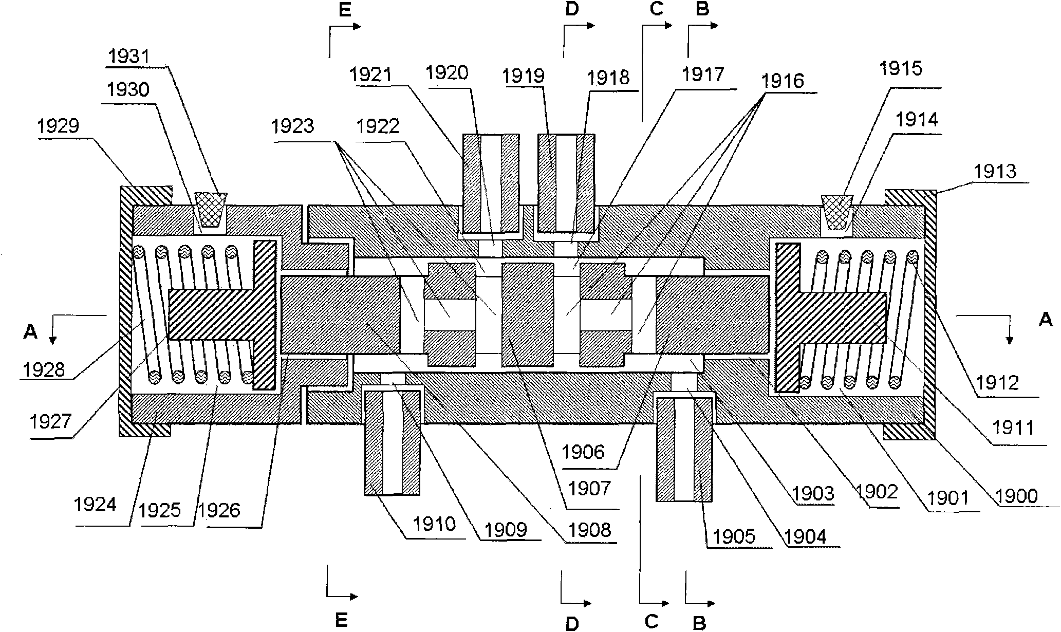 Motor vehicle collision device with differential-pressure stop valve