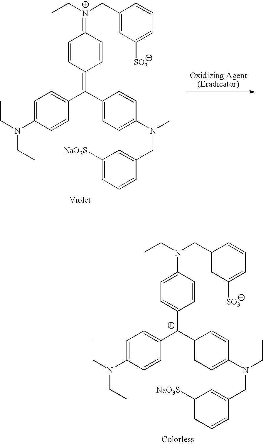 Black eradicable ink, methods of eradication of the same, eradicable ink kit, and eradicated ink complex