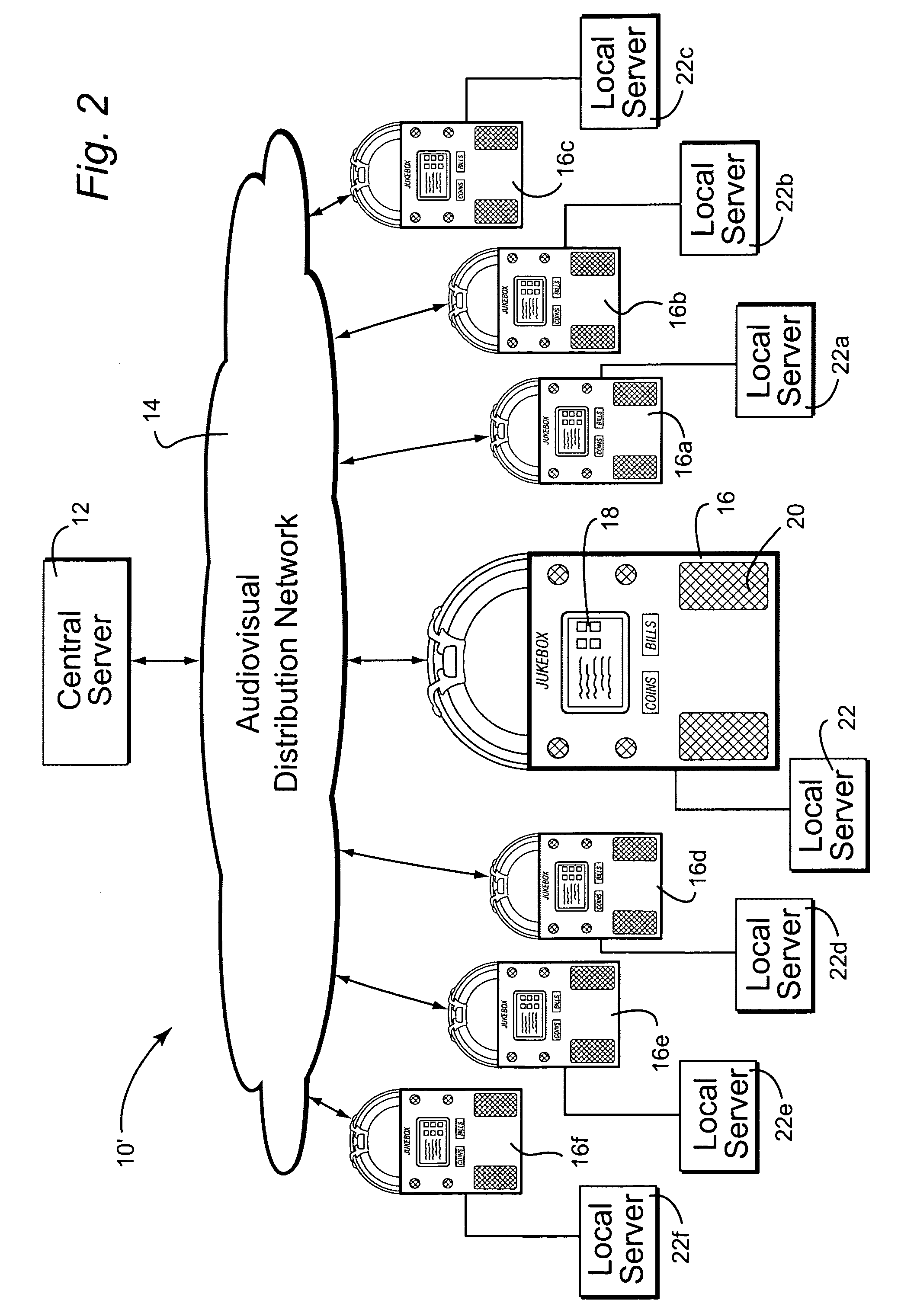 Jukebox with associated video server