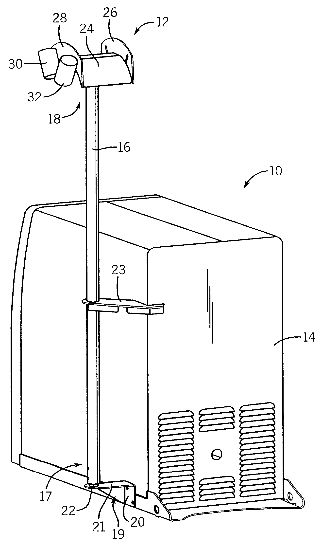 Elevated welding-type cable support system