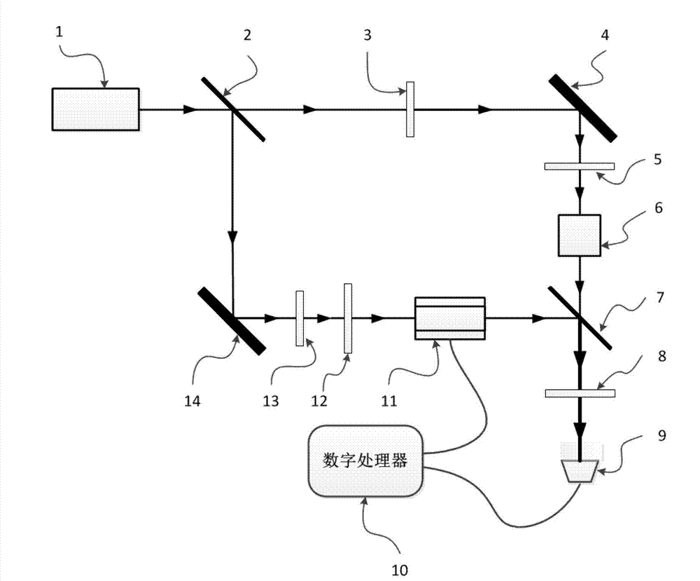 Device and method for detecting optical interference of light polarization tiny corner