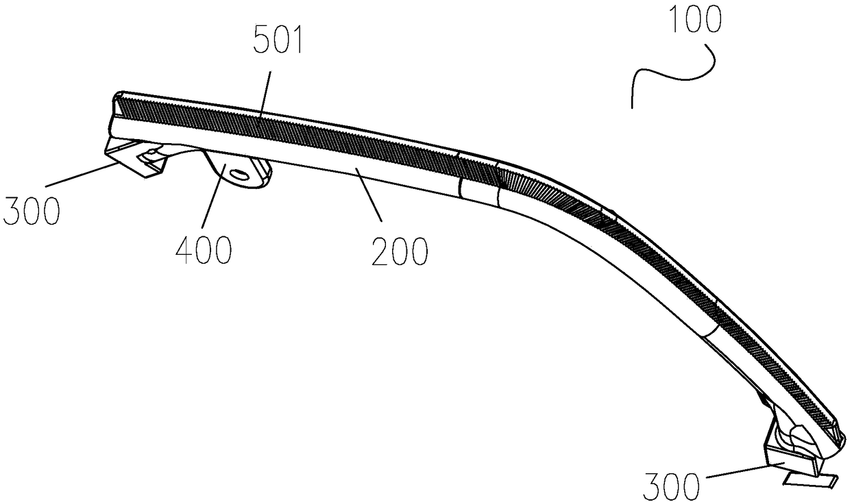 Motorbike headlight and light guiding bar thereof