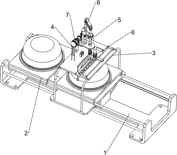 Aluminum pot processing device for kitchen ware processing