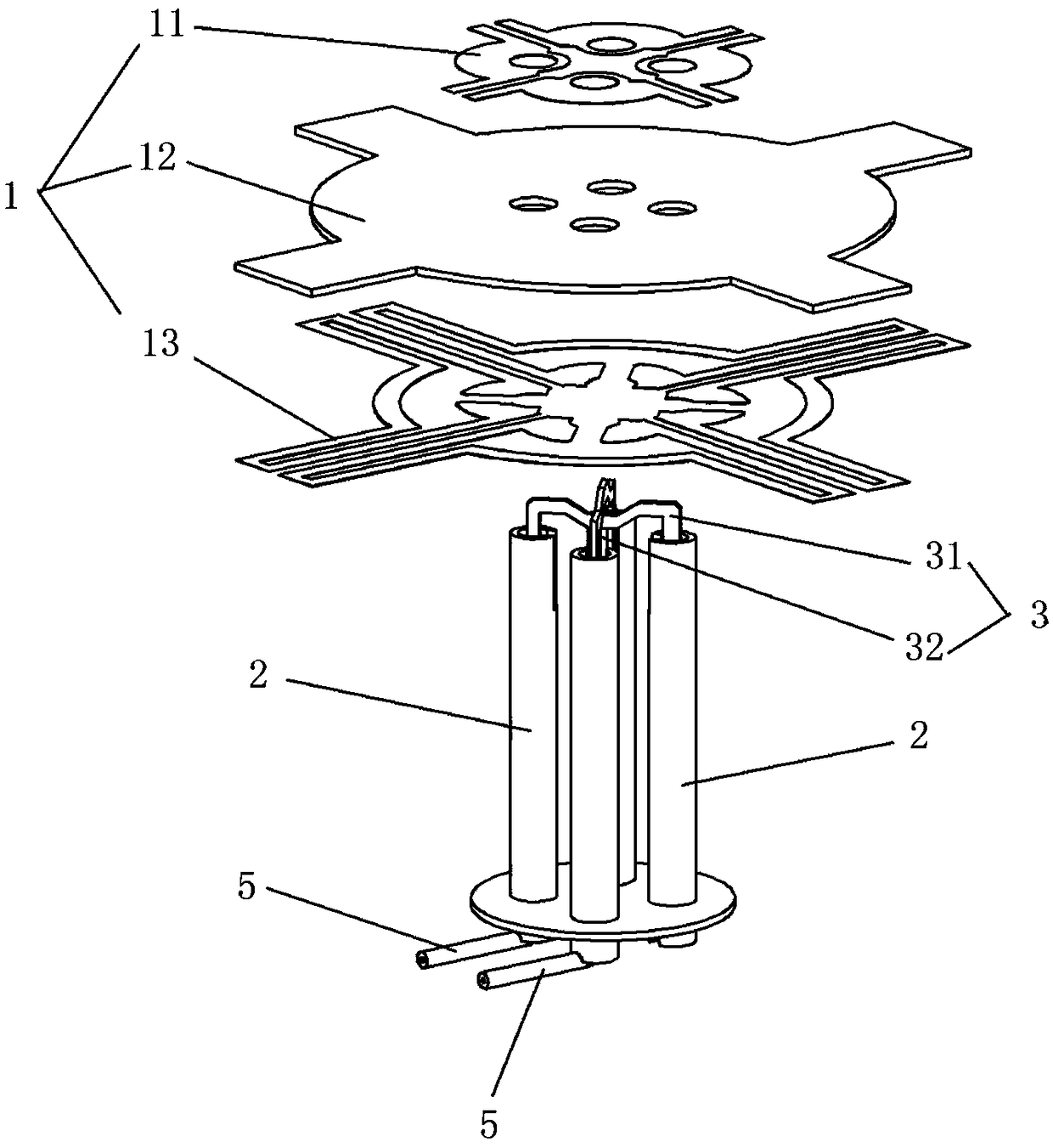 Wideband dual-polarized radiation unit used in multi-frequency base station antenna