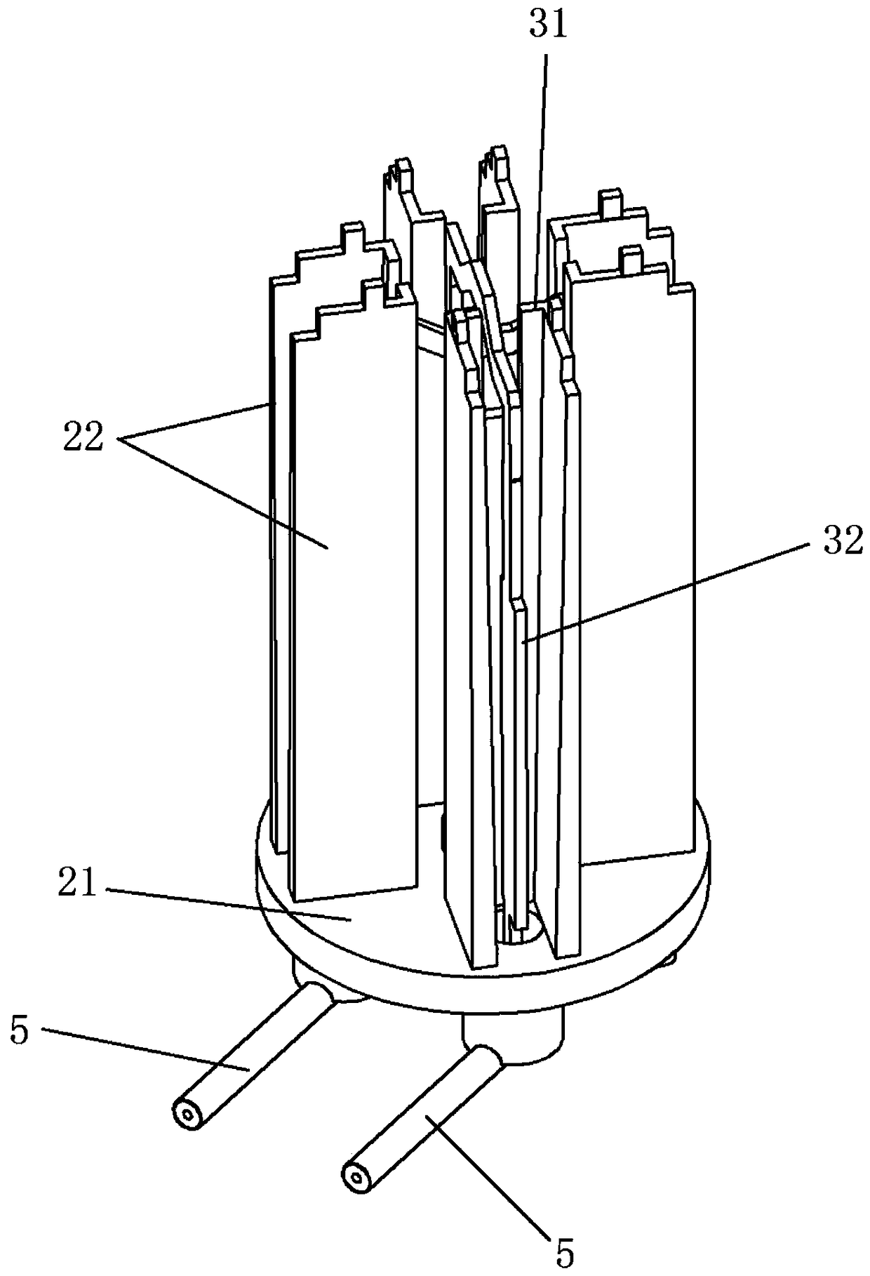 Wideband dual-polarized radiation unit used in multi-frequency base station antenna