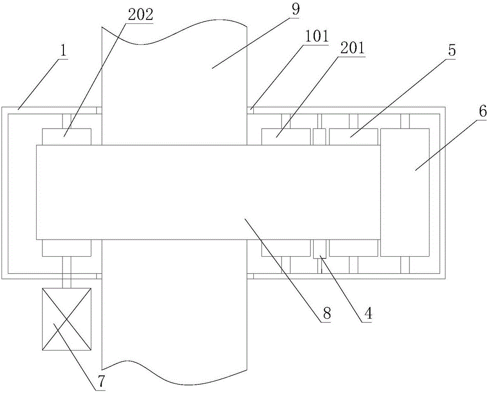 Crawler type water removal device used for tire rubber assembly