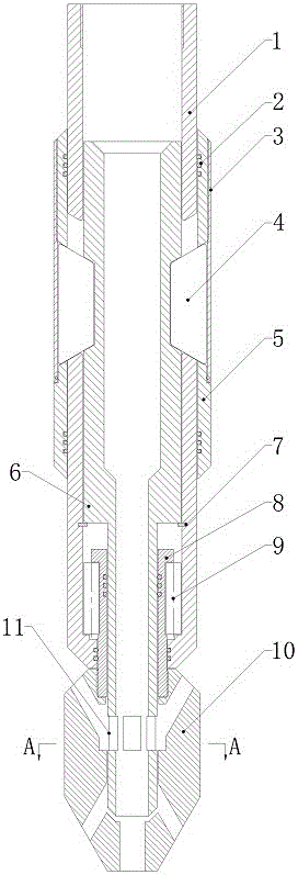 A high-efficiency self-adjusting hydraulic sand washing tool for horizontal wells