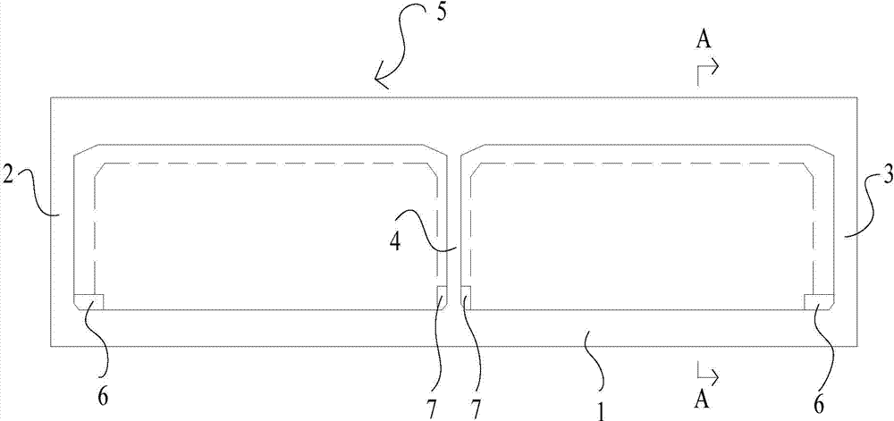 Ribbing hollow plate underground passage structure