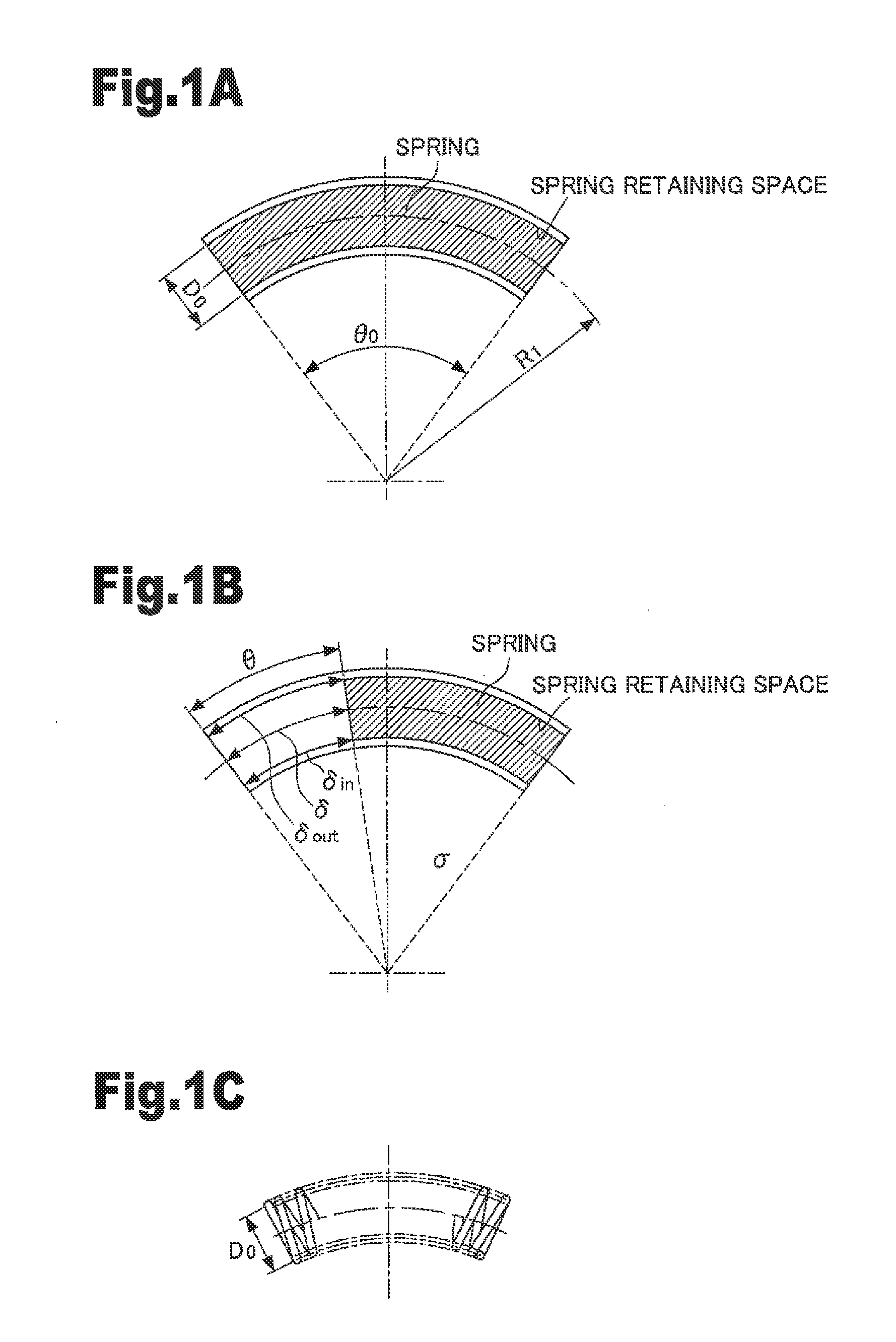 Arc spring and damper apparatus