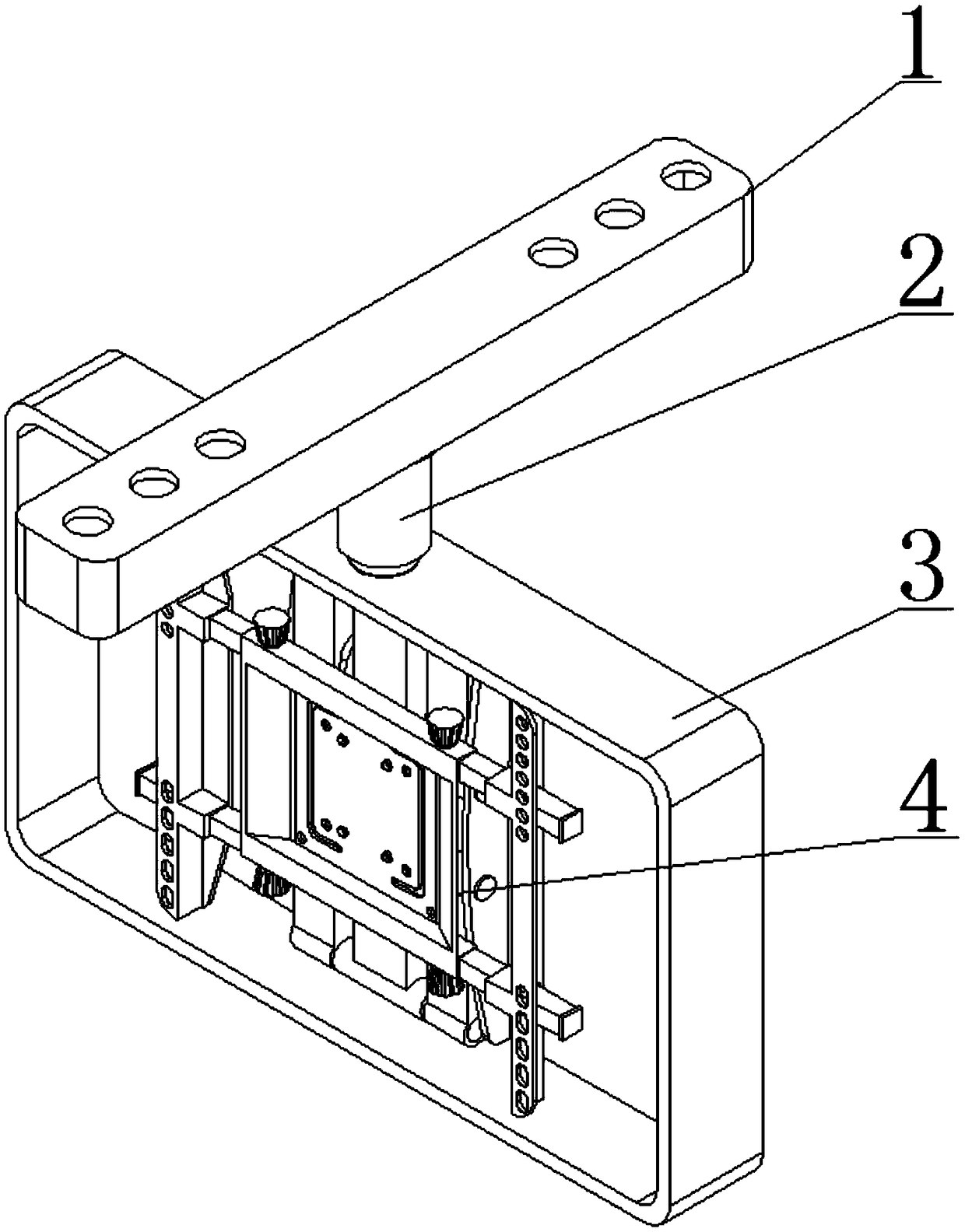 Multidirectional suspending rack used for display screen of medical angiography X-ray machine