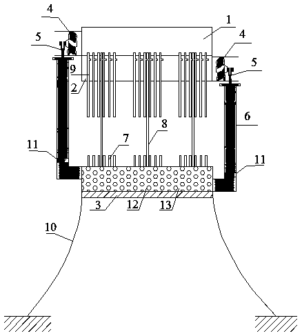 Overwater protection device with wave dissipation and seawater desalting functions