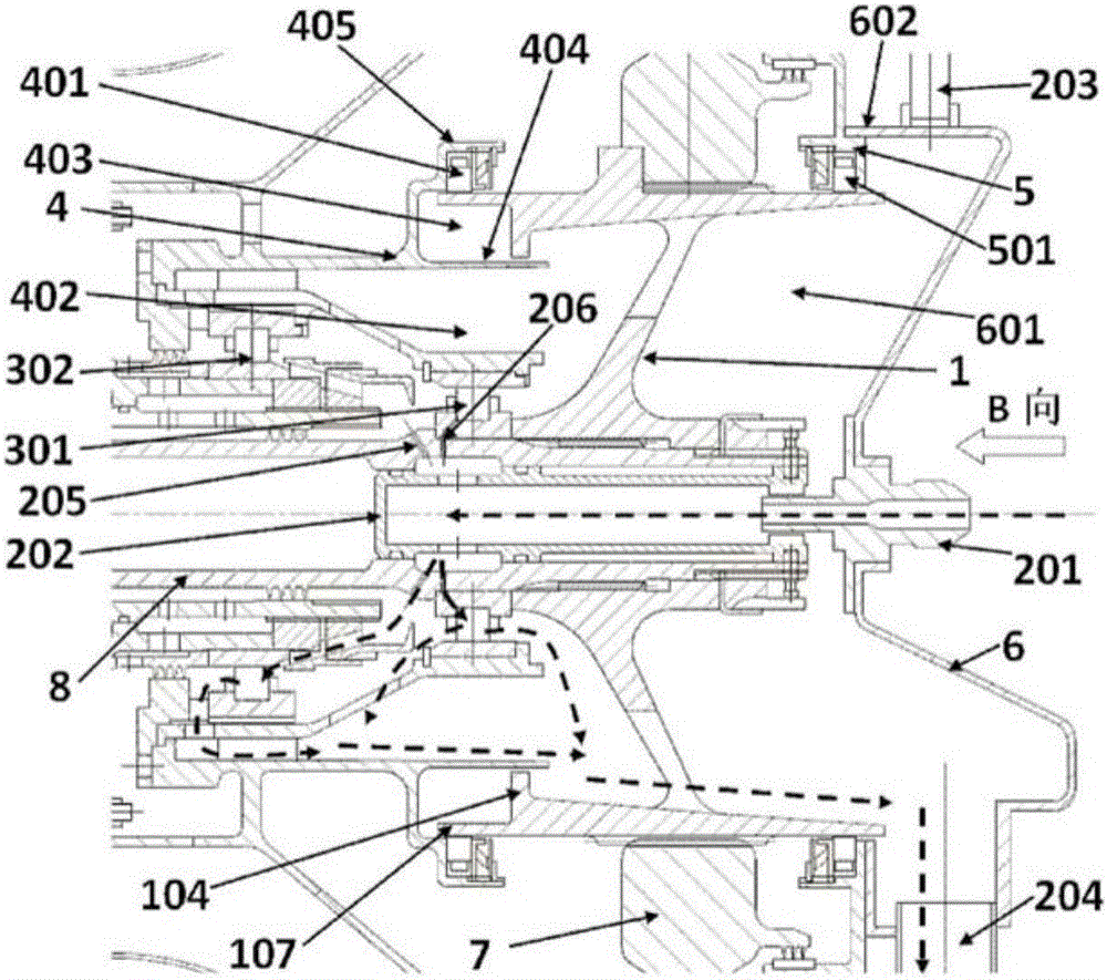 Bearing chamber axle center ventilating structure and gas turbine engine with same