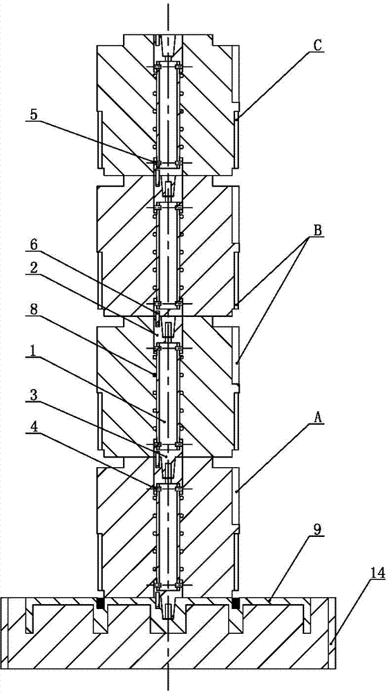 Mold core of multi-inner-cavity revolving body structural component