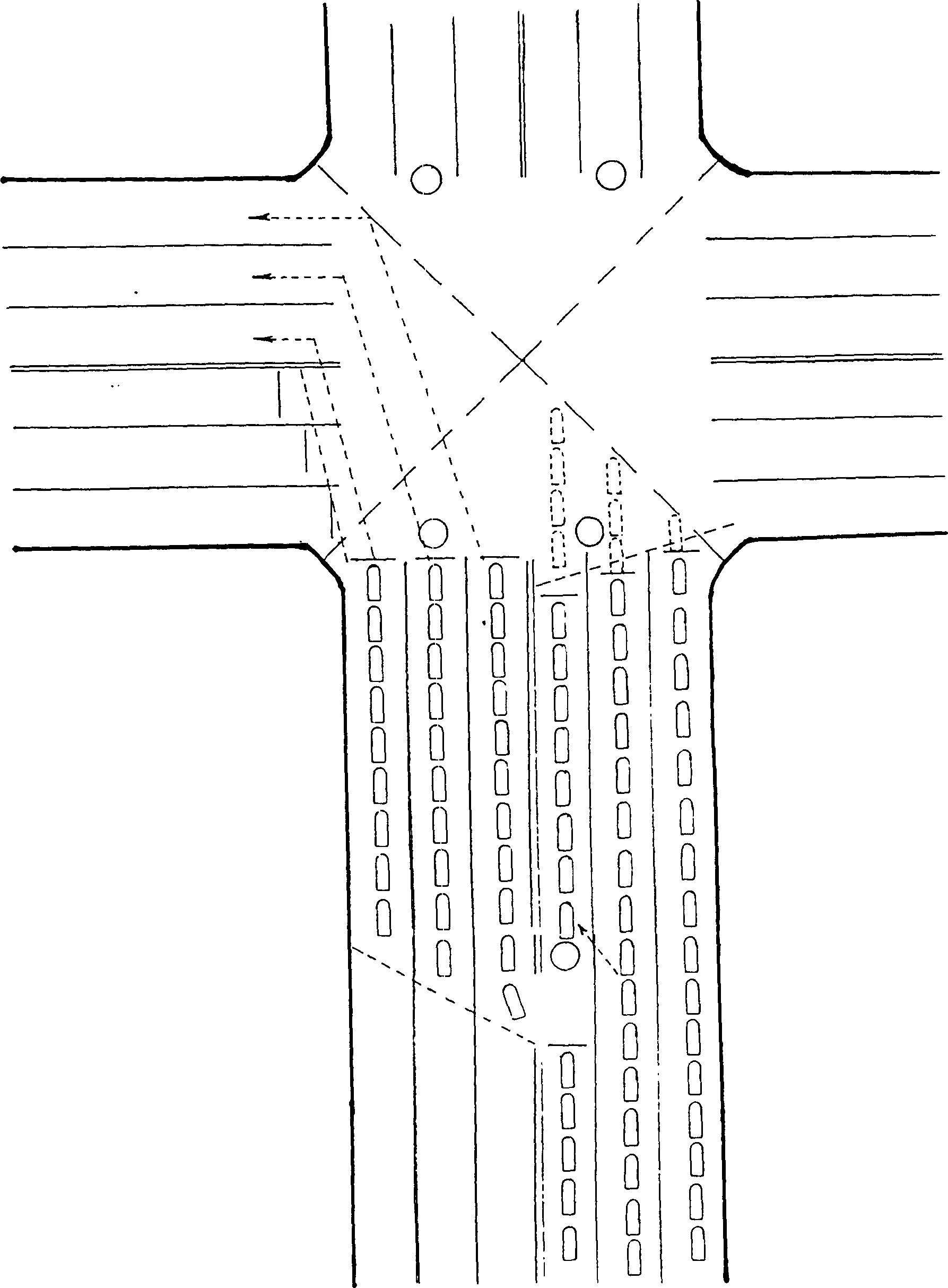 Apparatus for changing traffic administration pattern at present crossroads and its using method